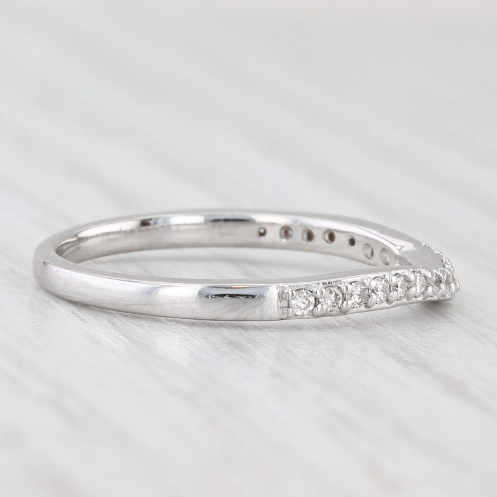 0.14ctw Diamond Wedding Band Ring - 14k White Gold Size 5.5 - Stackable Engagement Ring for Women - Perfect for Anniversary, Proposal & Everyday Wear