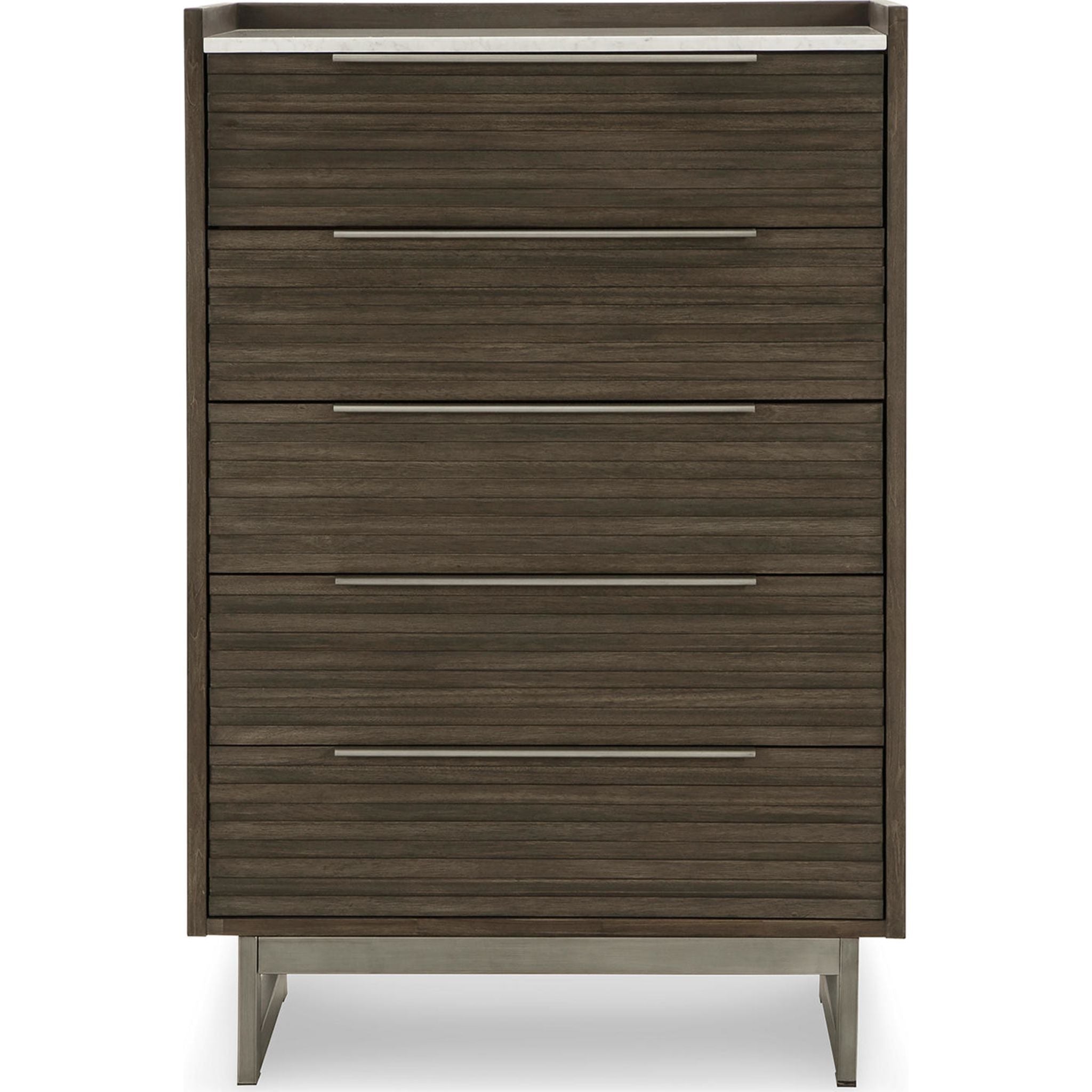 Arkenton Chest - Grayish Brown & White Wooden Storage Box for Home, Office, and Bedroom Organization