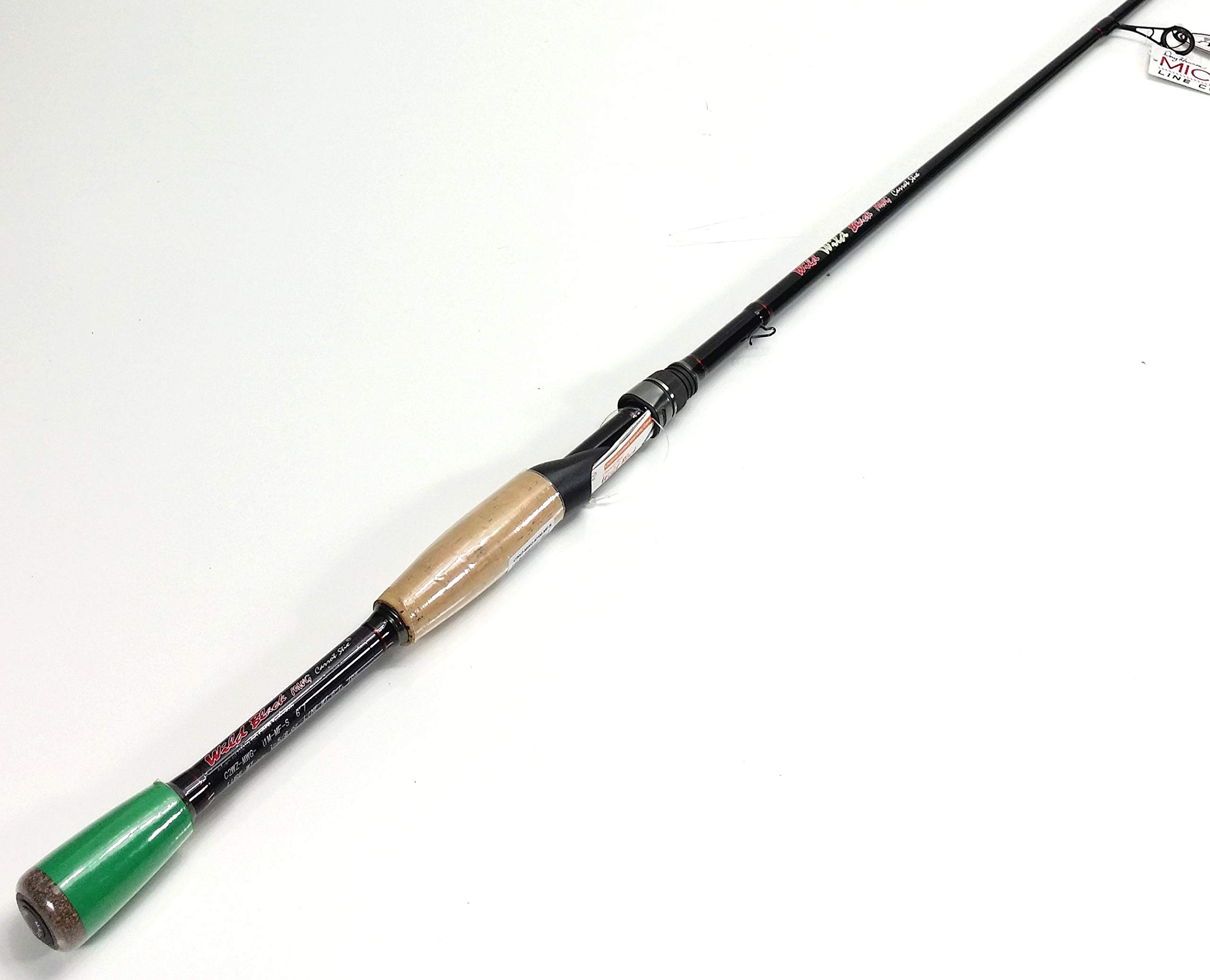Carrot Stix 1-Piece Spinning Fishing Rod - Wild Black with Microwave Guides | Lightweight & Sensitive for Bass, Trout & Freshwater Fishing