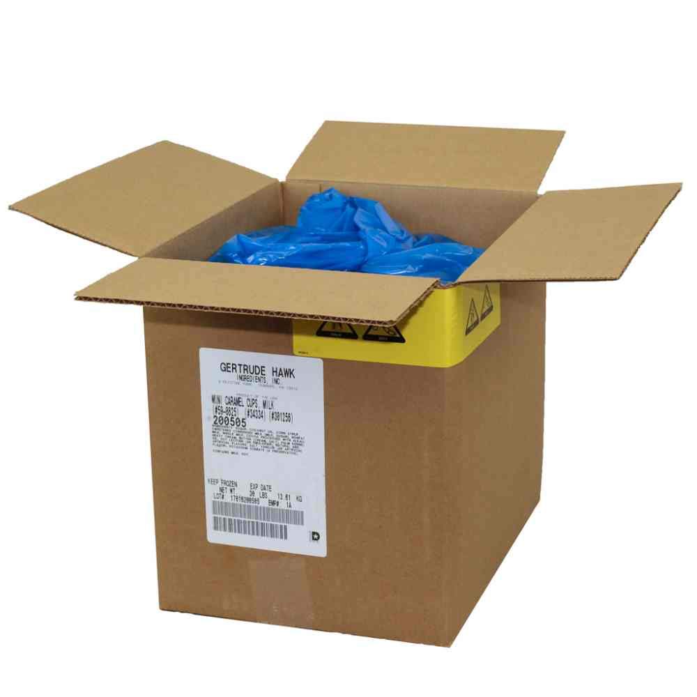 Gertrude Hawk Caramel Milk Chocolate Mini Cups - 30 Pound Bulk Pack (1 Each) | Individually Wrapped Chocolate Treats for Parties, Gifts & Dessert Platters