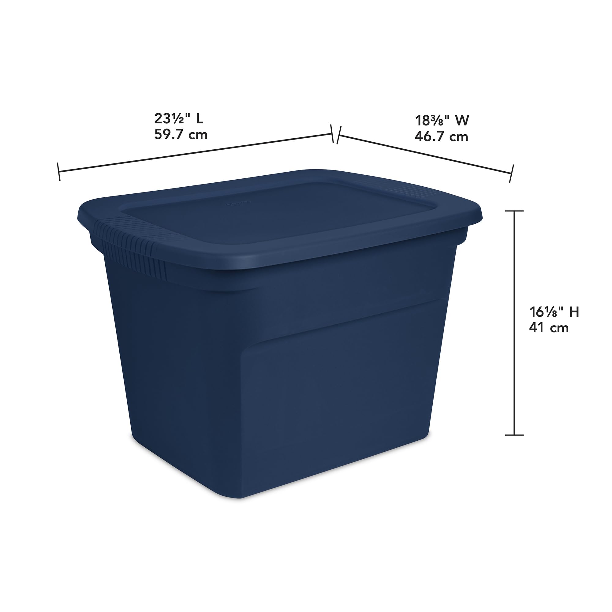 Sterilite 32-Pack 18 Gallon Plastic Storage Bins with Lids - Durable Marine Blue Tote Containers for Home Organization, Garage Storage & Moving Supplies - Perfect for Closet, Basement & Office Organization