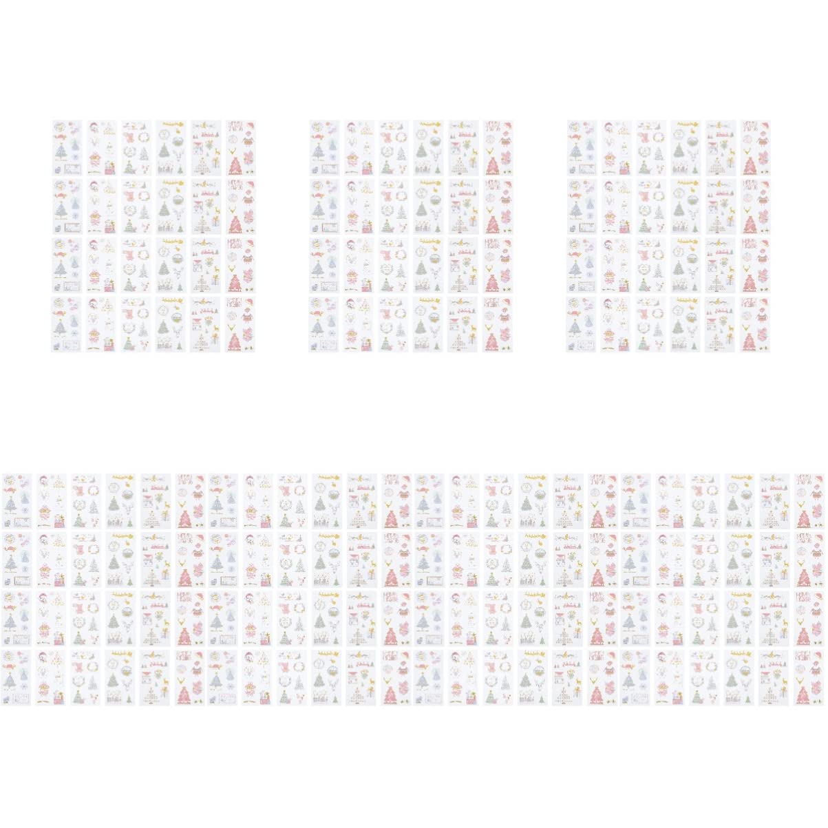 PRETYZOOM 336 Pcs Christmas Scrapbook Stickers - DIY Craft for Holiday Cards & Gifts