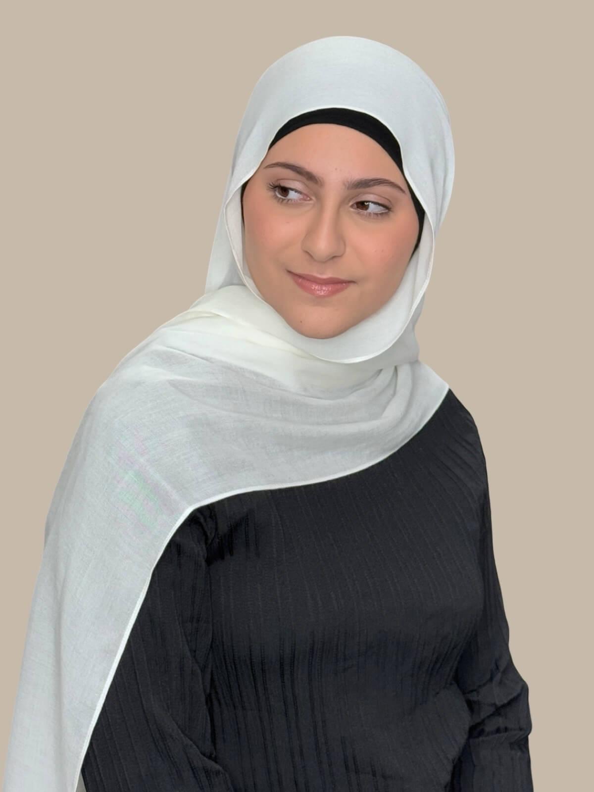 Stylish Cotton Modal Hijab Scarf for Women - Soft & Breathable Head Covering - Perfect for Daily Wear, Prayer, and Fashion Outfits