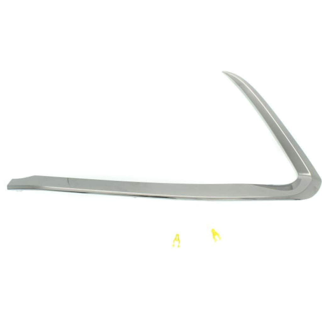 Mazda CX-9 Bumper Trim 2016-2020 Driver Side Front Chrome Molding MA1046103 TK5050130A | Replacement Car Accessory for Enhanced Vehicle Appearance & Protection