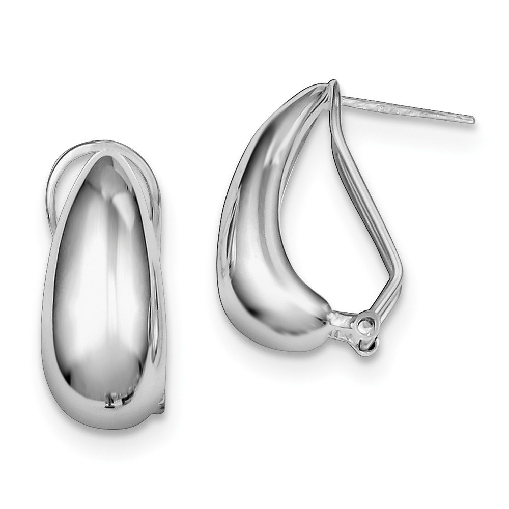 Sterling Silver Omega-Back Earrings for Women - Hypoallergenic & Comfortable - Perfect for Everyday Wear, Parties & Gifts