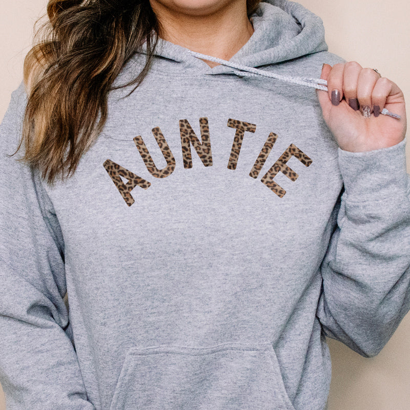 Trendy Auntie Leopard Print Hoodie - MRK X Collection | Women's Fashion Pullover for Casual Wear & Street Style
