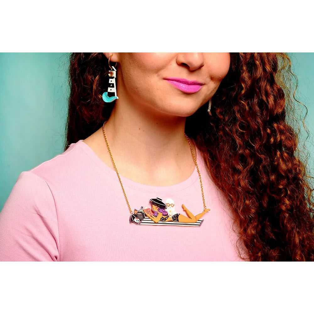 Laliblue Beachy Gothic Girl Necklace - Unique Bohemian Jewelry for Women | Perfect for Summer, Music Festivals & Gothic Fashion