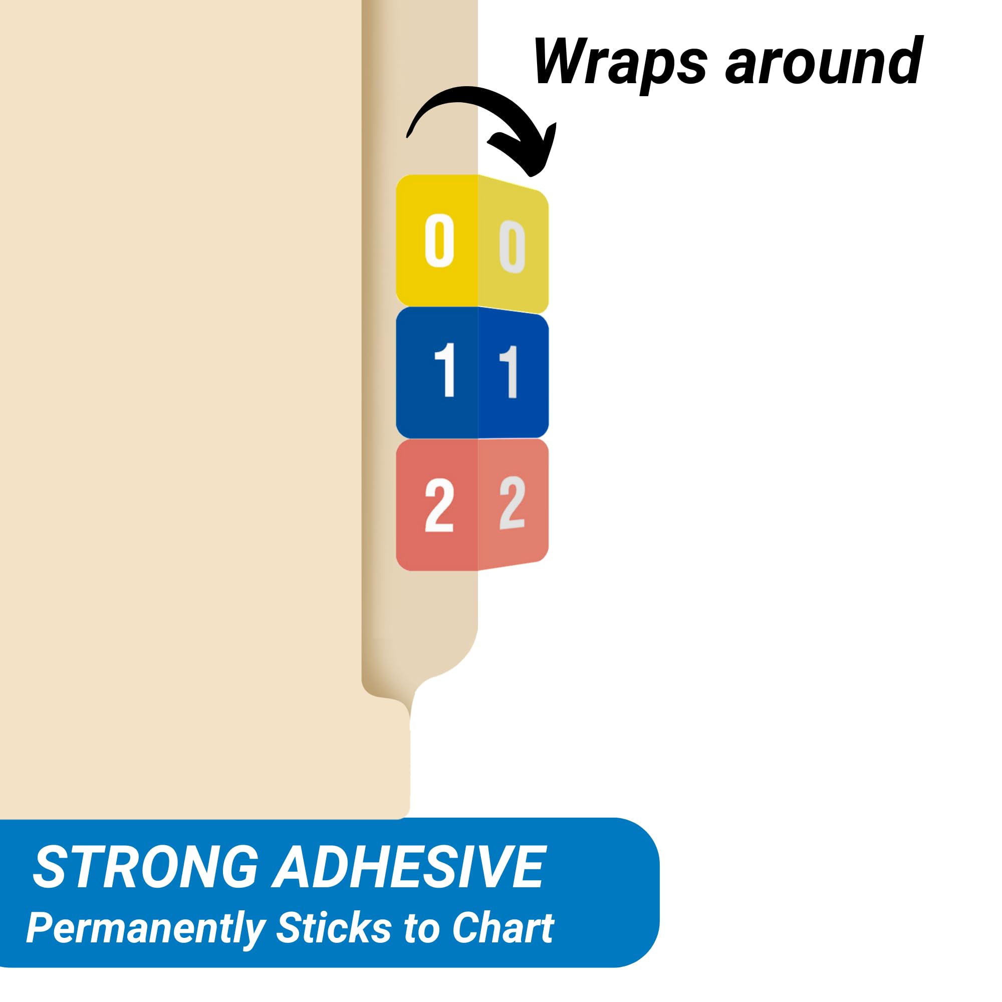 Doctor Stuff File Folder Labels - Complete Set of Numbers 0-9 (500 Labels/Roll, 10 Rolls) - 1