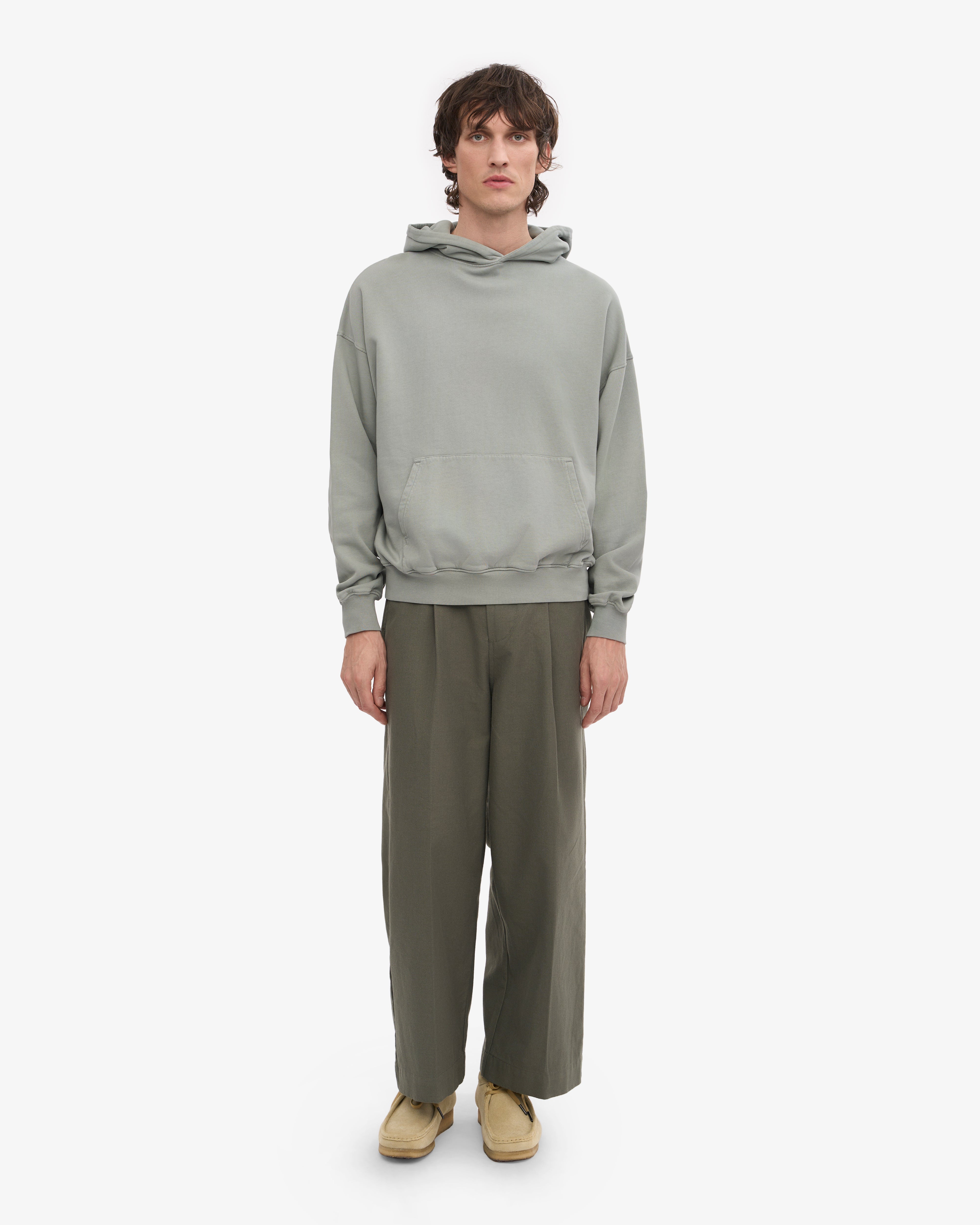Organic Oversized Hoodie - Steel Blue | Soft & Comfortable Pullover Sweatshirt for Men & Women | Perfect for Casual Wear, Lounging & Outdoor Activities