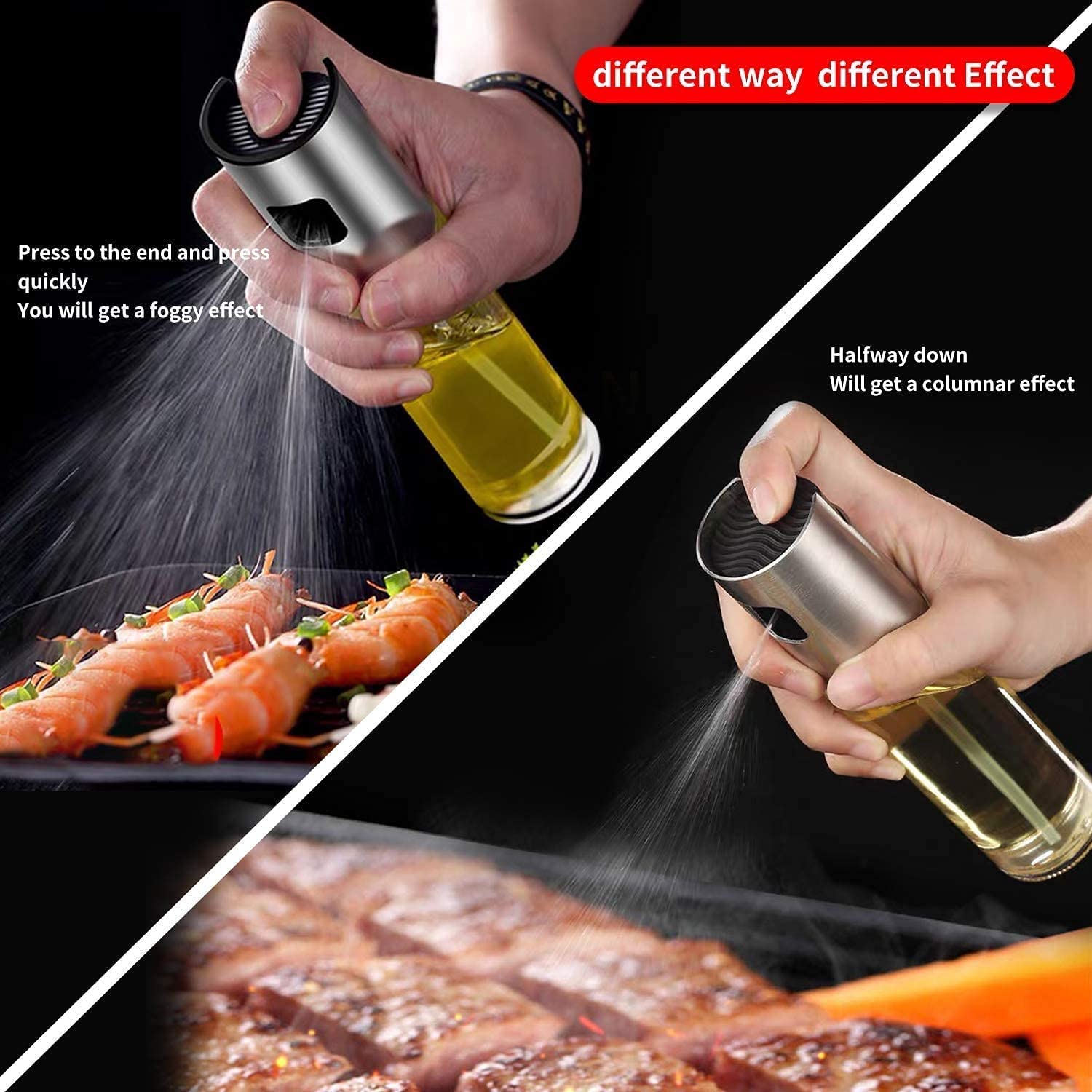 100ml Glass Olive Oil Sprayer Mister Bottle - Perfect for Cooking, Salad Dressing, BBQ, Baking & Roasting | Healthy Oil Dispenser for Kitchen & Outdoor Grilling