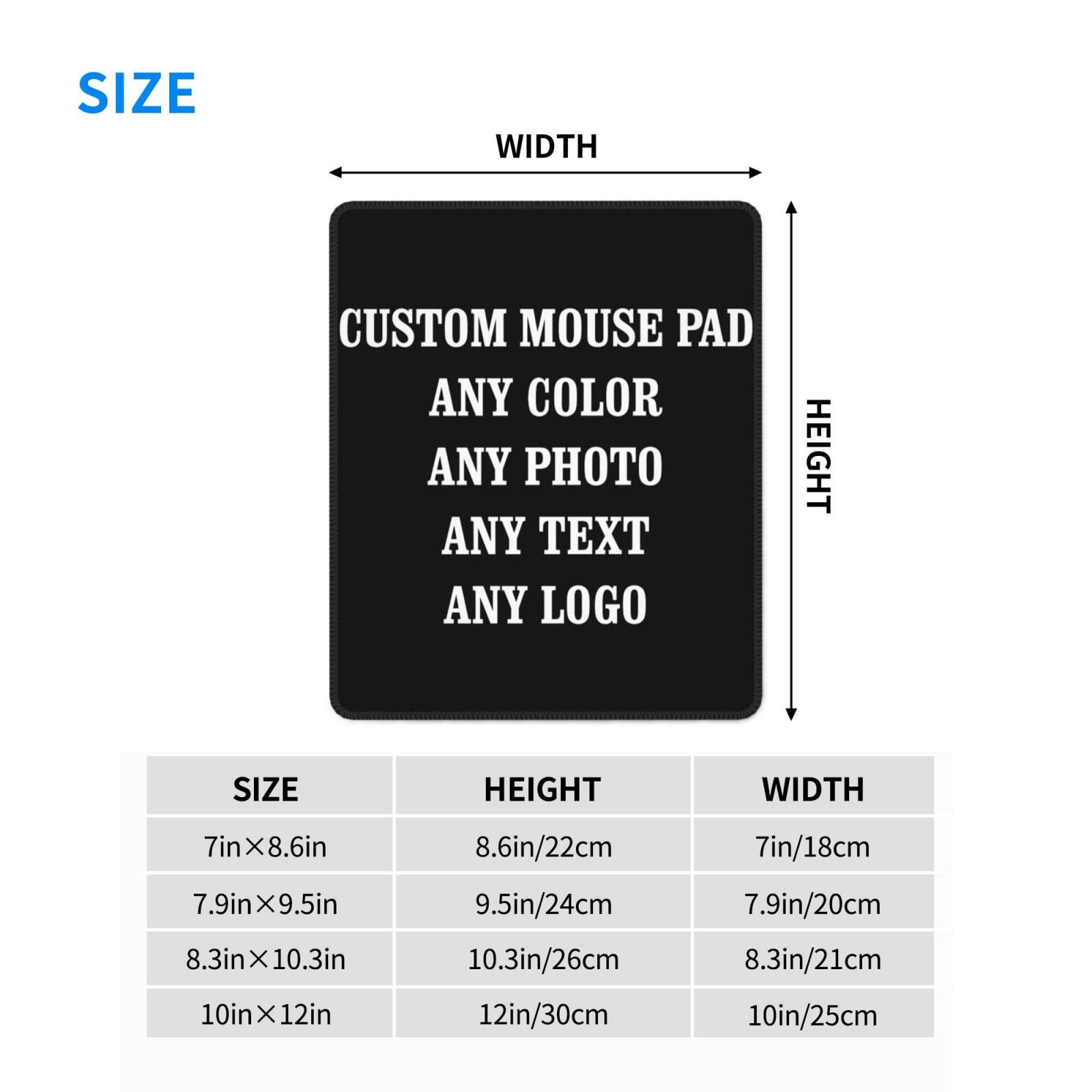 Custom Photo Mouse Pad - Personalized with Your Picture, Text & Logo - 7 x 8.6 Inch Office & Gaming Mouse Mat - Perfect for Work, Gaming & Unique Gifts