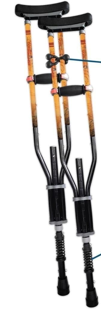 York Nordic - Adjustable Spring Cushion Crutches for Adults (4'7