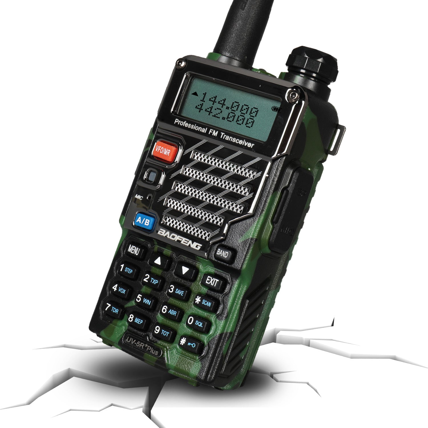 Baofeng UV-5R Plus Two-Way Radio Walkie Talkie - Long Range, Dual Band, High Power (Open Box) - Perfect for Outdoor Adventures, Security, and Emergency Communication