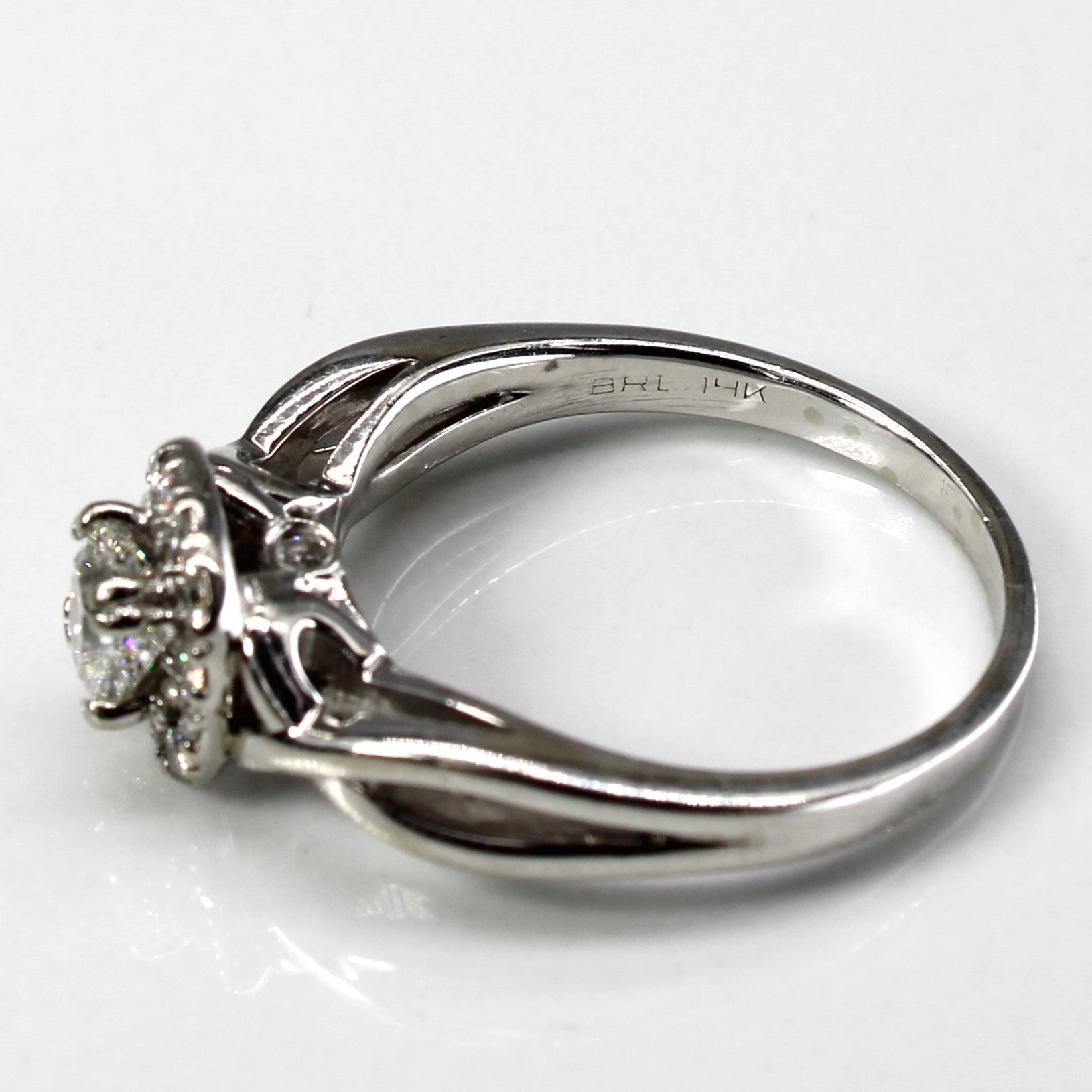 Exquisite Halo Diamond Engagement Ring | 0.78ctw VS1 Clarity | Size 8.25 | Perfect for Proposals, Anniversaries & Special Occasions