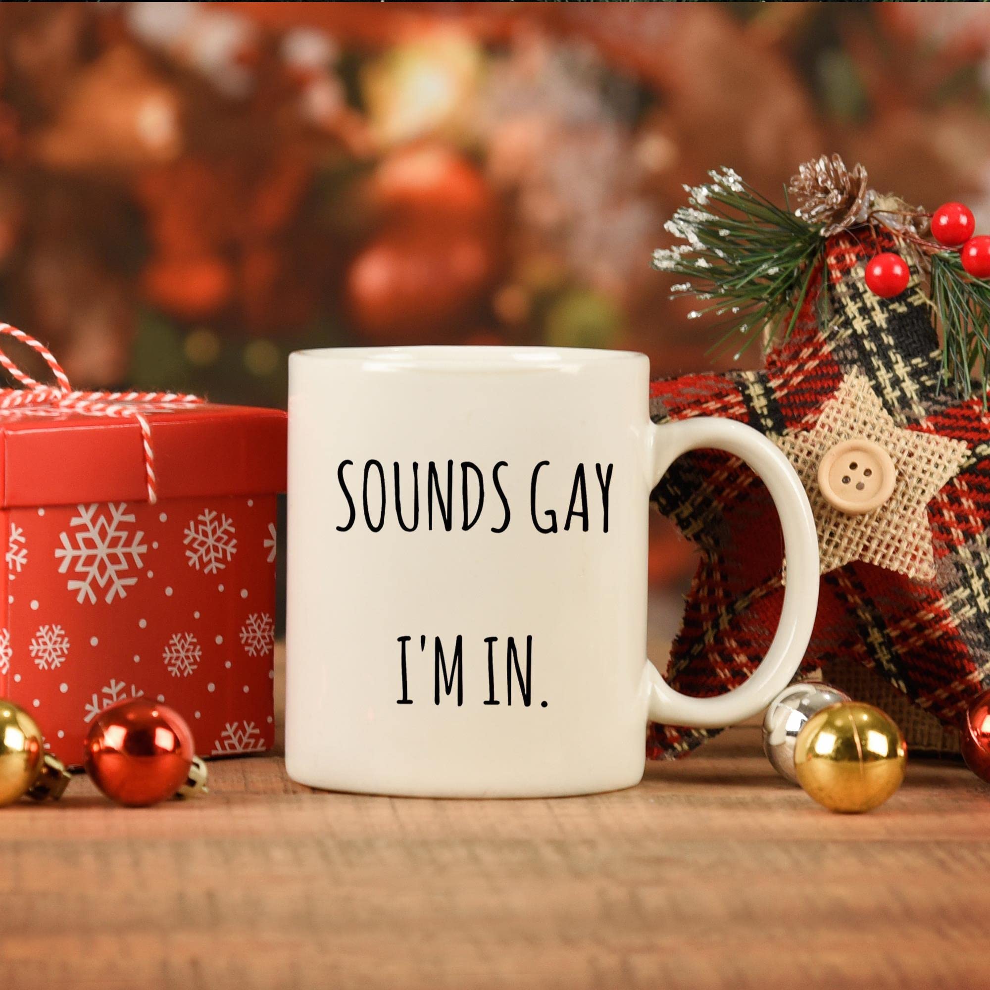 Funny LGBT Pride Mug - 'Sounds Gay I'm In' Coffee Cup for LGBTQ+ Community | Gay, Bisexual, Queer & Pansexual Gift | Perfect for Pride Month, Coming Out Parties & Ally Support