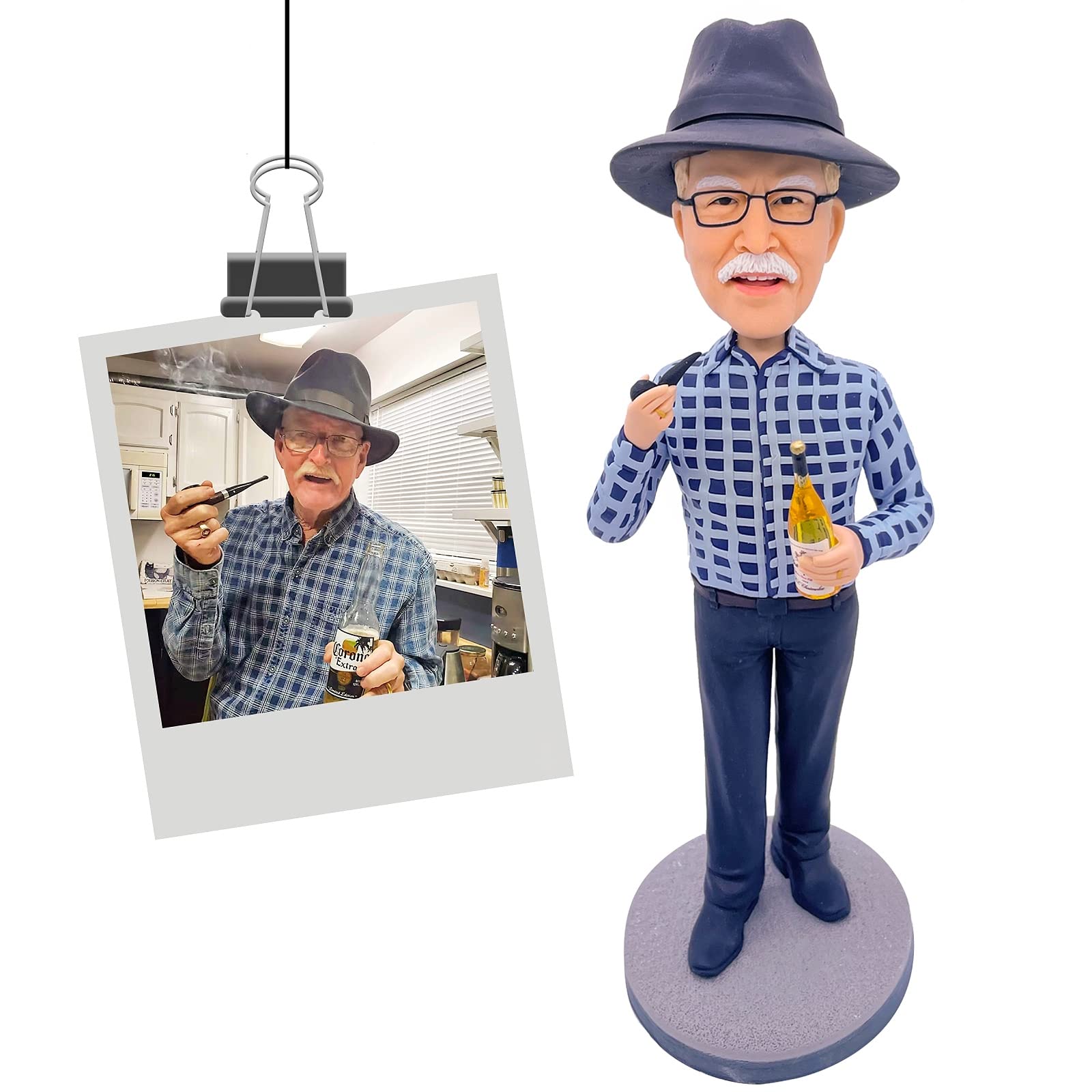 Custom Bobblehead Personalized from Photos - Unique Father's Day & Birthday Gift for Him - Perfect for Home Decor, Office Display & Special Occasions
