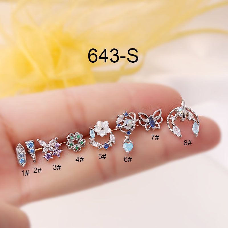 20G Cartilage Tiny Stud Earrings with Butterfly Flat Back - Hypoallergenic Stainless Steel Ear Jewelry for Women | Perfect for Daily Wear, Parties & Gifts