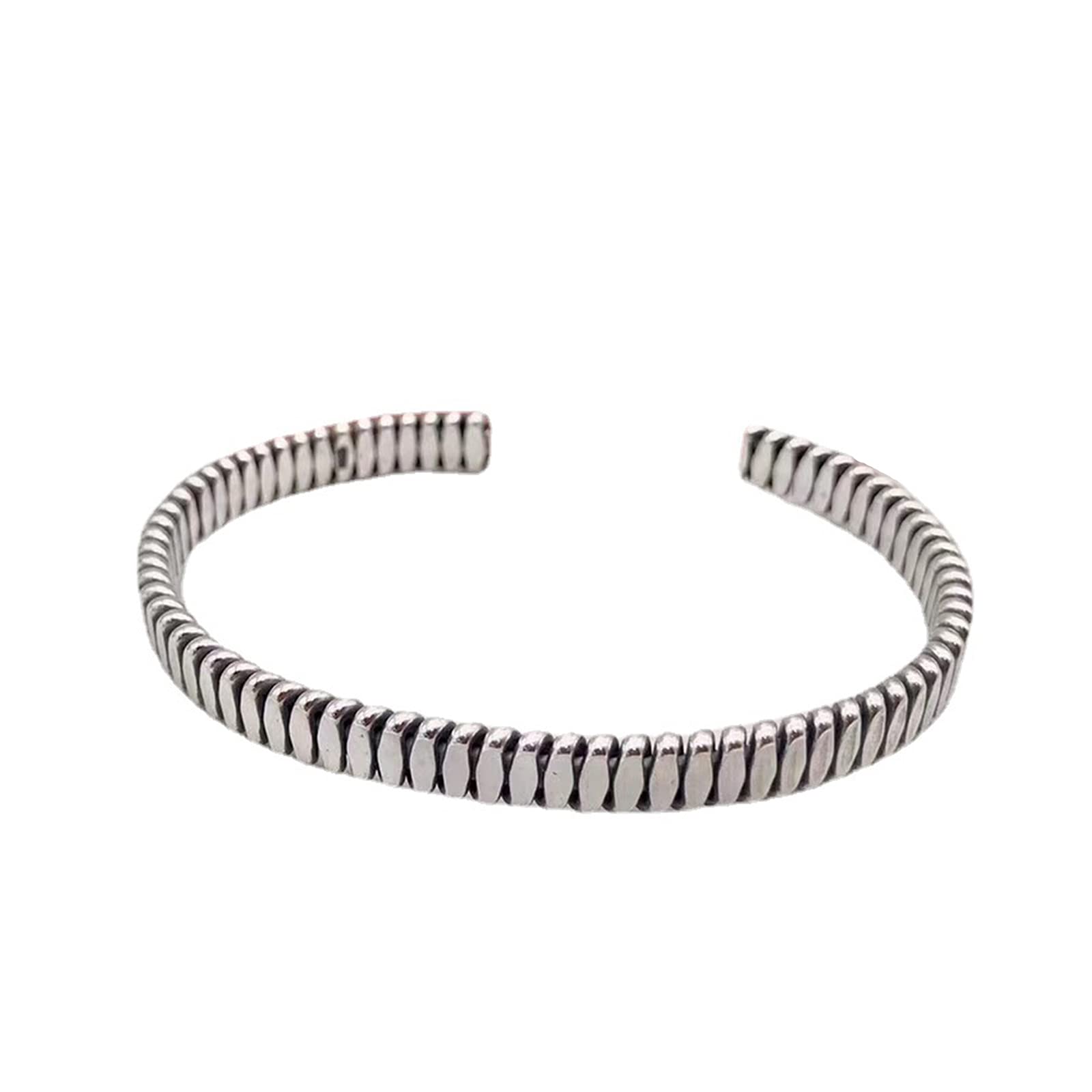 UTHTY Open Cuff Bangle Bracelet for Men & Women - 925 Sterling Silver Retro Jewelry - Perfect Birthday & Christmas Gift - Ideal for Parties, Weddings & Everyday Wear
