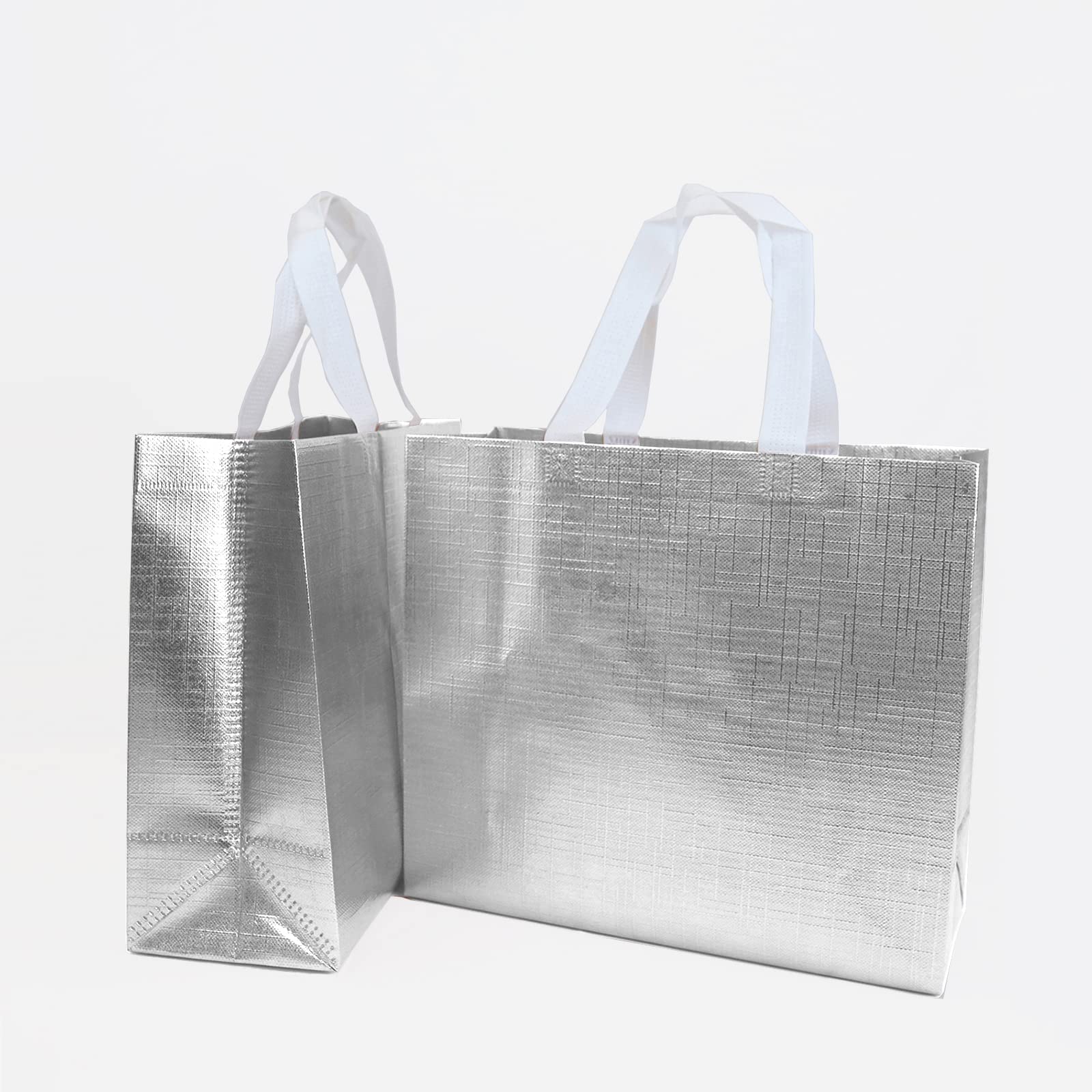 HUANN Rose Gold Bachelorette Party Gift Bags - Large Glossy Reusable Non-Woven Tote Bags for Bridal Shower, Wedding Favors & Girls Night Out