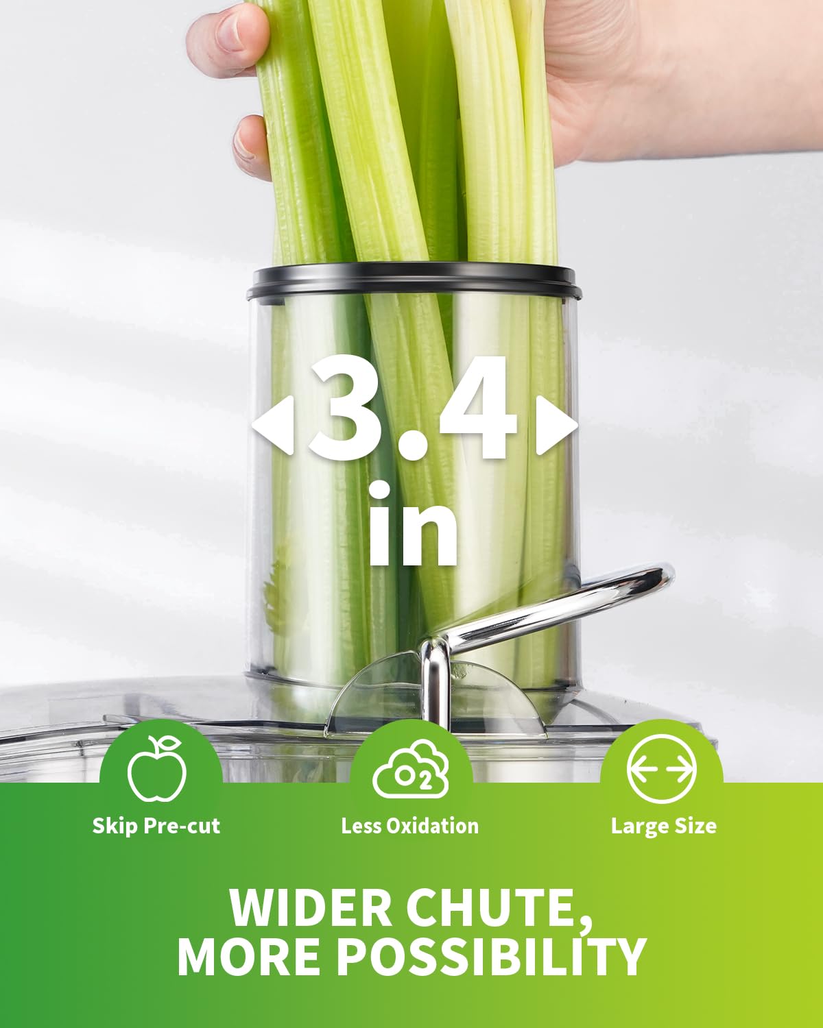 GDOR 1300W High-Power Centrifugal Juicer with 3.4