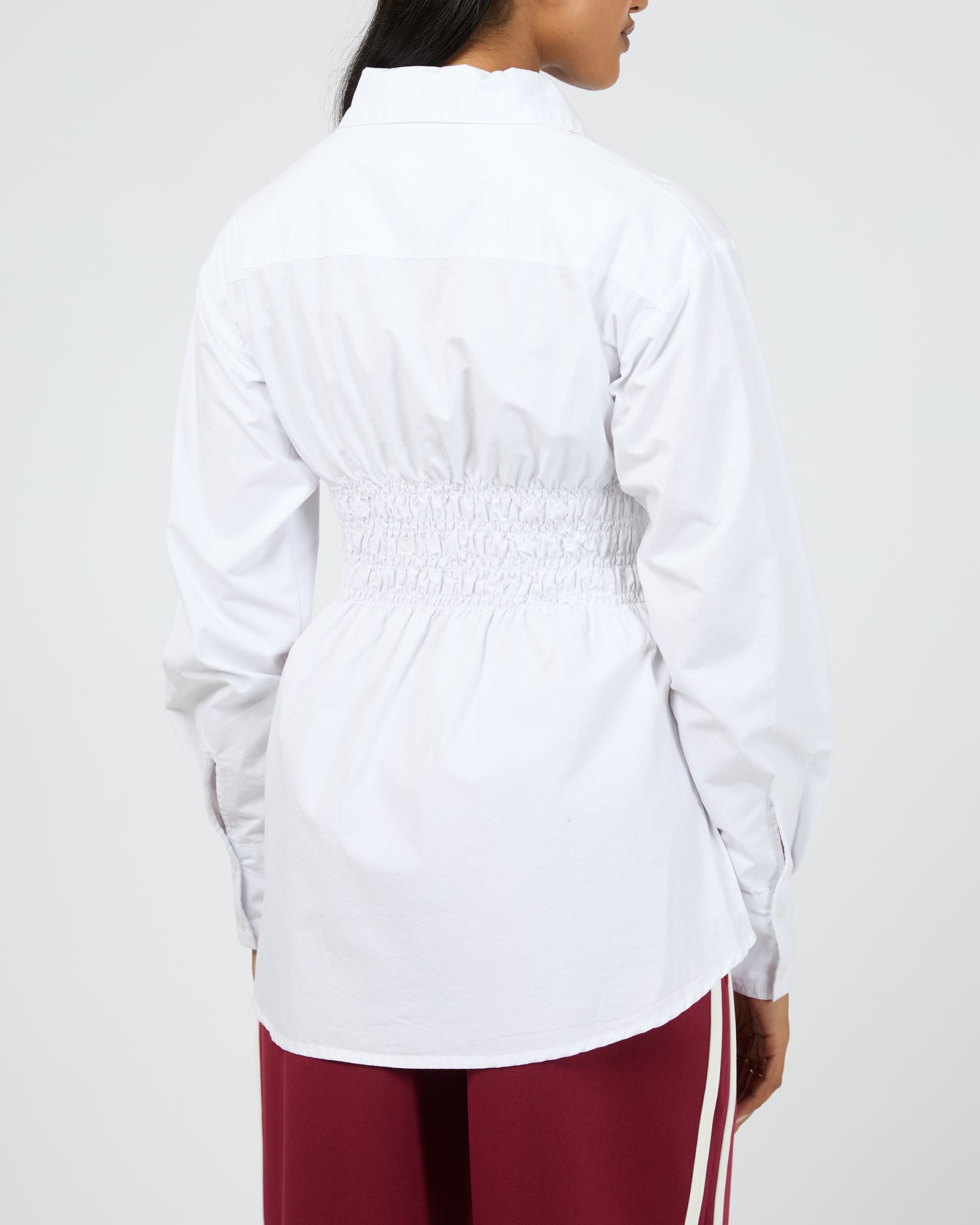Vintage White Aman Shirt for Women - Retro Style Cotton Blouse - Perfect for Casual Wear, Office Outfits & Boho Fashion