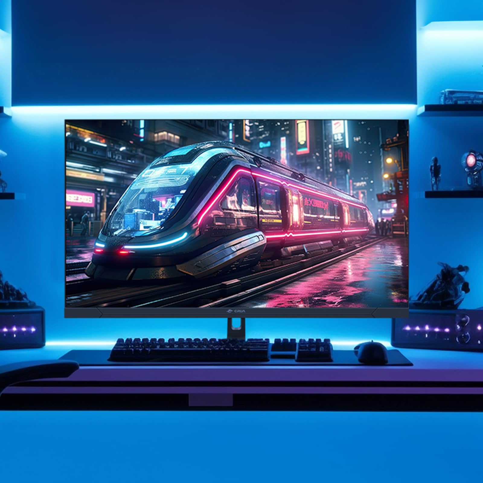 CRUA 32-inch 4K UHD Gaming Monitor - 3840x2160 IPS 144Hz, FreeSync, HDR, 120% sRGB, 1.07B Colors, HDMI 2.1/DP 1.4, Built-in Speakers, VESA Mount - Perfect for PC Gaming, Console Gaming & Home Office Workstations