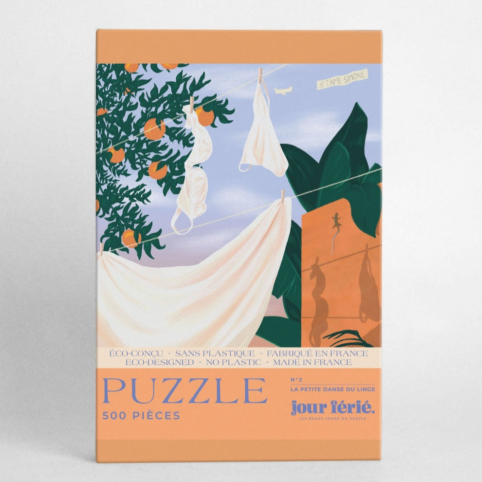 500 Piece Jigsaw Puzzle - La Petite Danse du Linge - Beautiful Art Puzzle for Adults & Teens - Perfect for Family Game Night & Relaxation