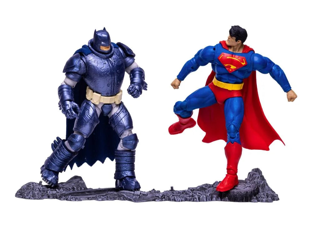 Batman vs Superman: The Dark Knight Returns DC Multiverse Action Figure 2-Pack | Armored Batman & Superman Collectible Set for Display & DC Comics Fans