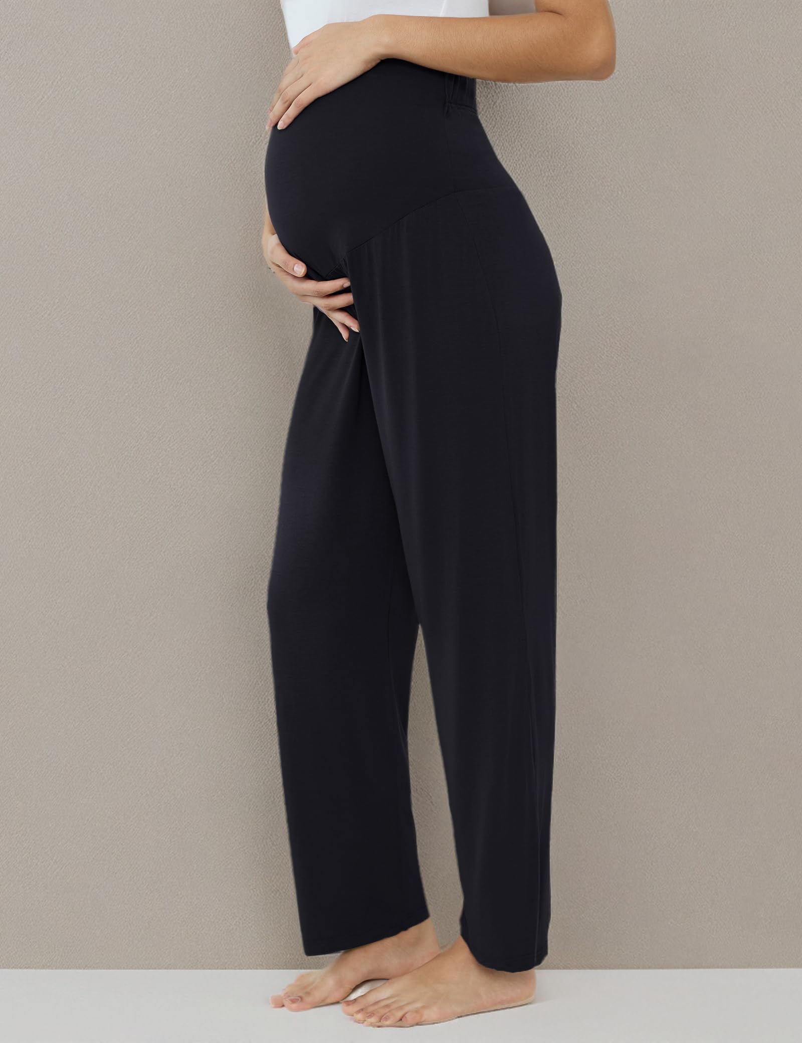 Joyaria Women's Maternity Sweatpants - Over The Belly Pregnancy Yoga Pants for Comfortable Lounge & Sleep - Perfect for Relaxing at Home, Prenatal Yoga, and Postpartum Recovery