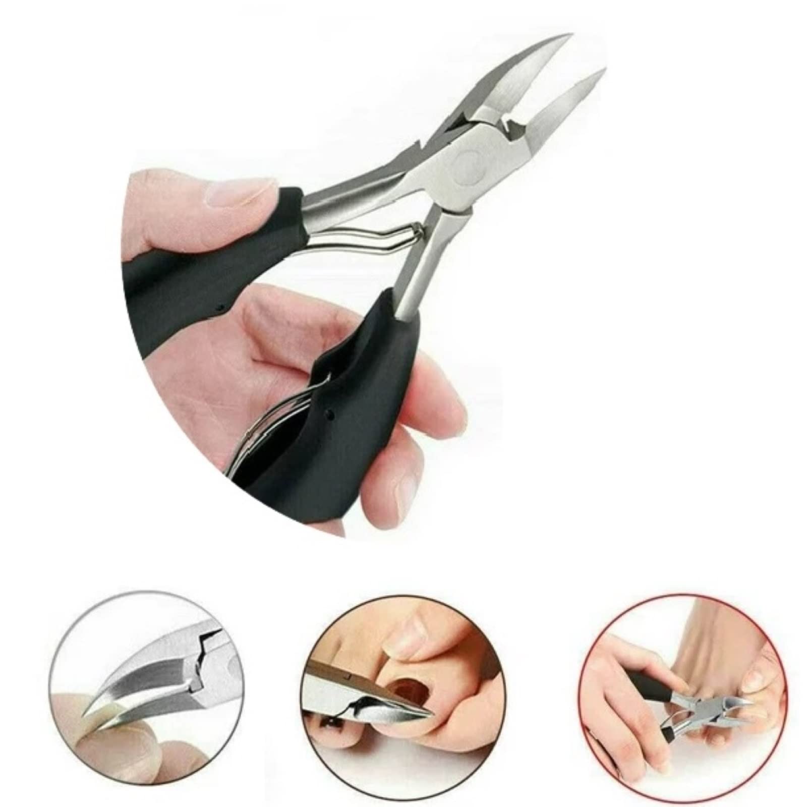 Professional Toenail Clippers for Seniors & Thick Nails - Heavy Duty Nail Clipper Set for Men & Women - Ingrown Toenail Corrector & Acrylic Nail Trimmer - Perfect for Elderly Foot Care & Pedicures at Home