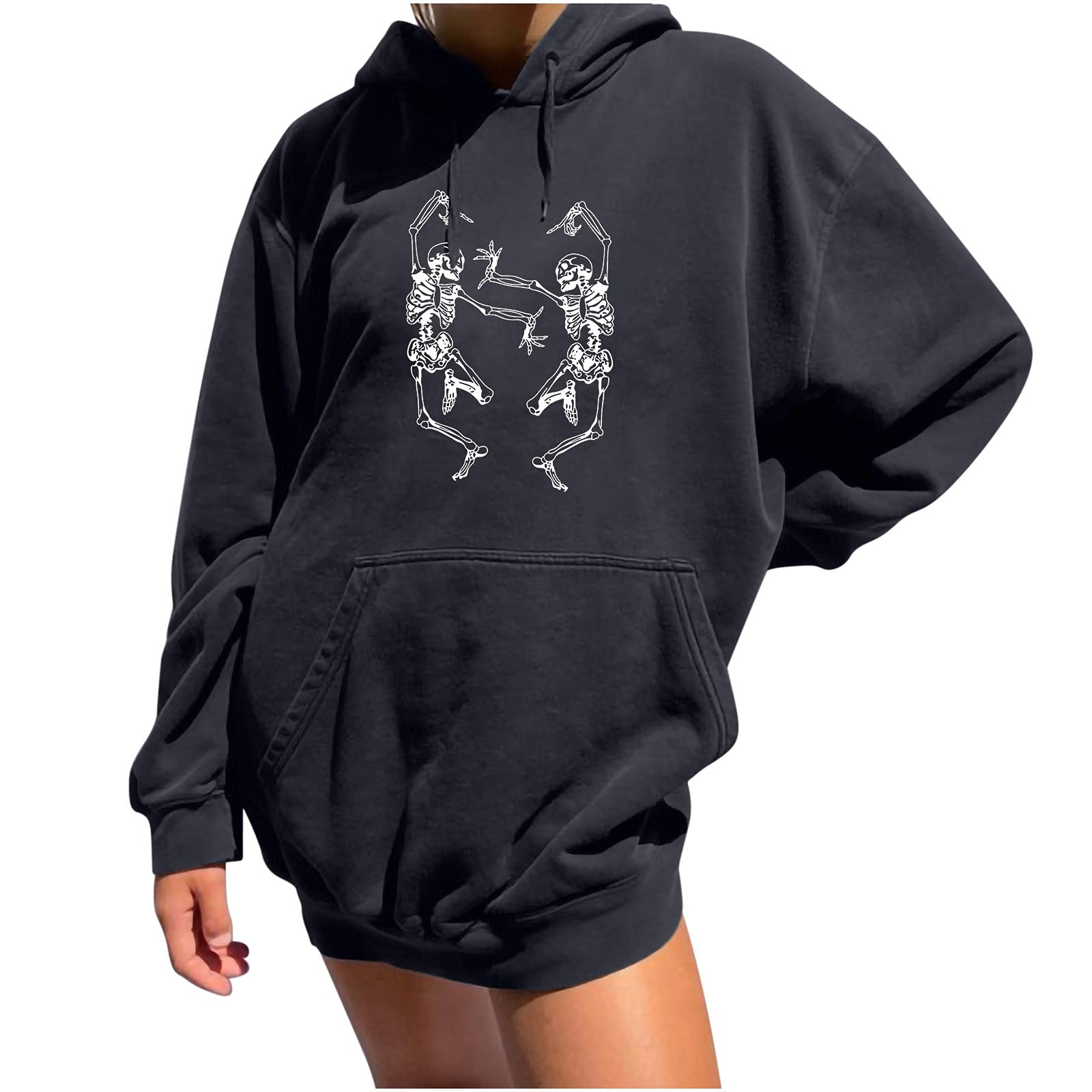 Vintage Funny Graphic Hoodie for Women - Loose Fit Long Sleeve Sweatshirt with Hood | Fall Winter Fashion | Casual Wear, Street Style & Cozy Outfits