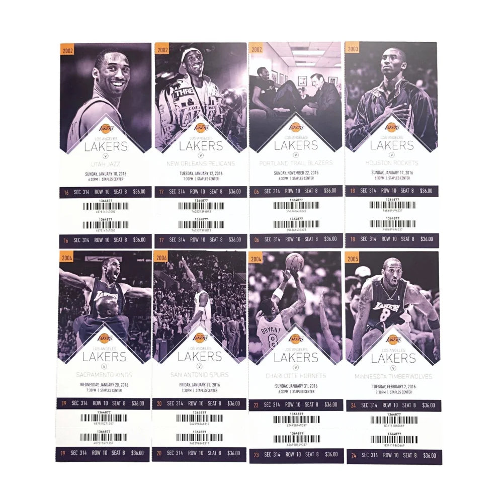 Kobe Bryant Autographed Final Lakers Game Ticket - Season Inscribed 