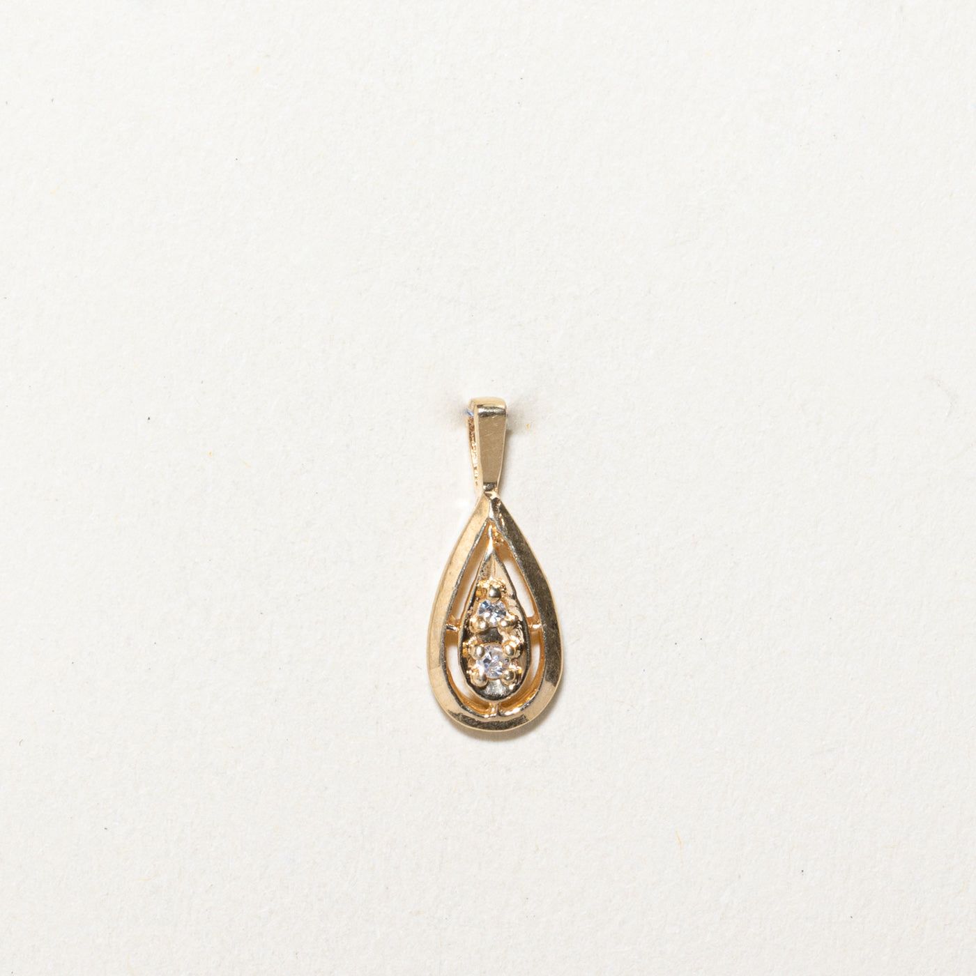 0.03ctw Diamond Pear Shaped Drop Pendant Necklace for Women - Elegant Dangling Jewelry Gift for Birthday, Anniversary & Special Occasions