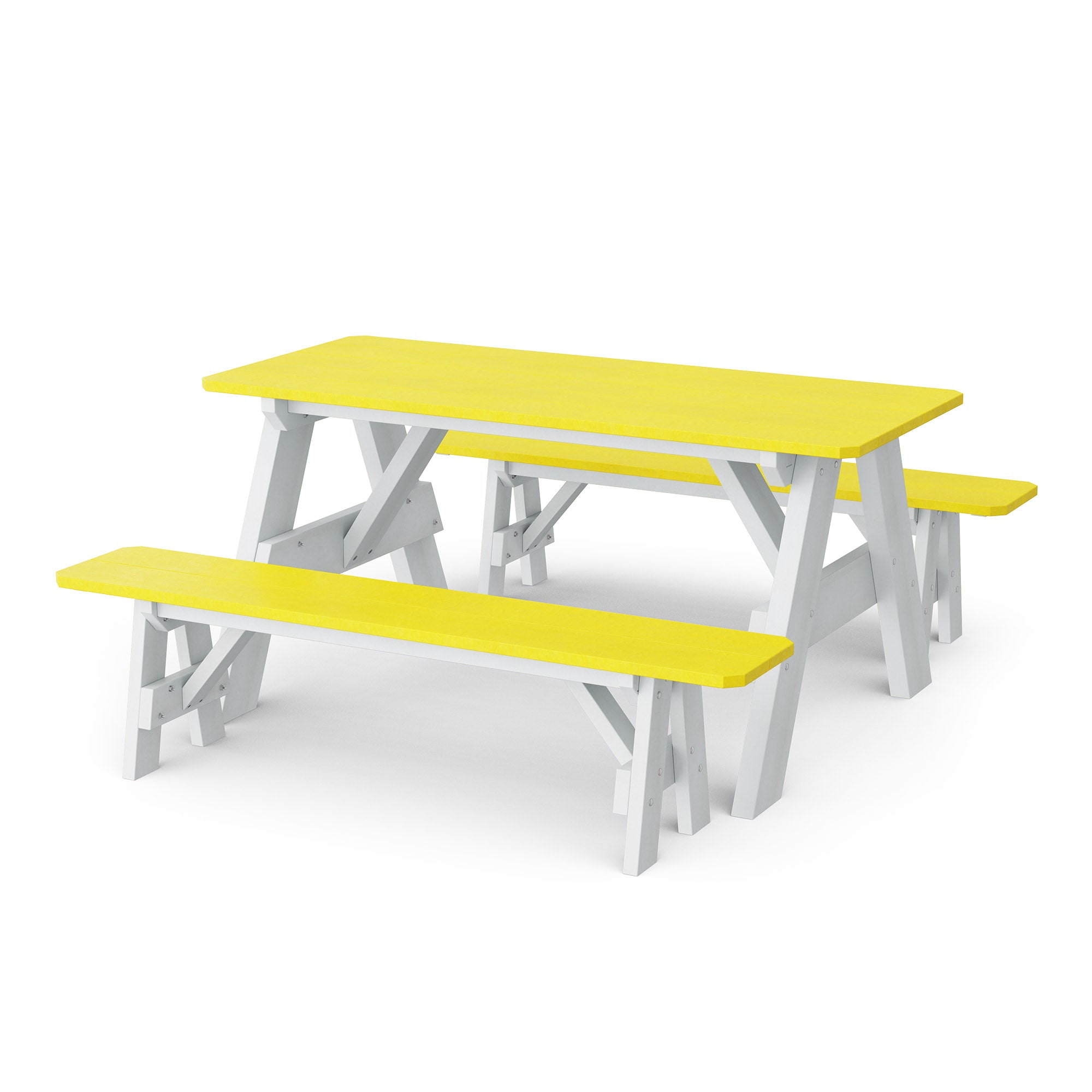 Heritage 72-Inch Outdoor Picnic Table with Detachable Benches - Perfect for Backyard BBQs, Camping & Family Gatherings