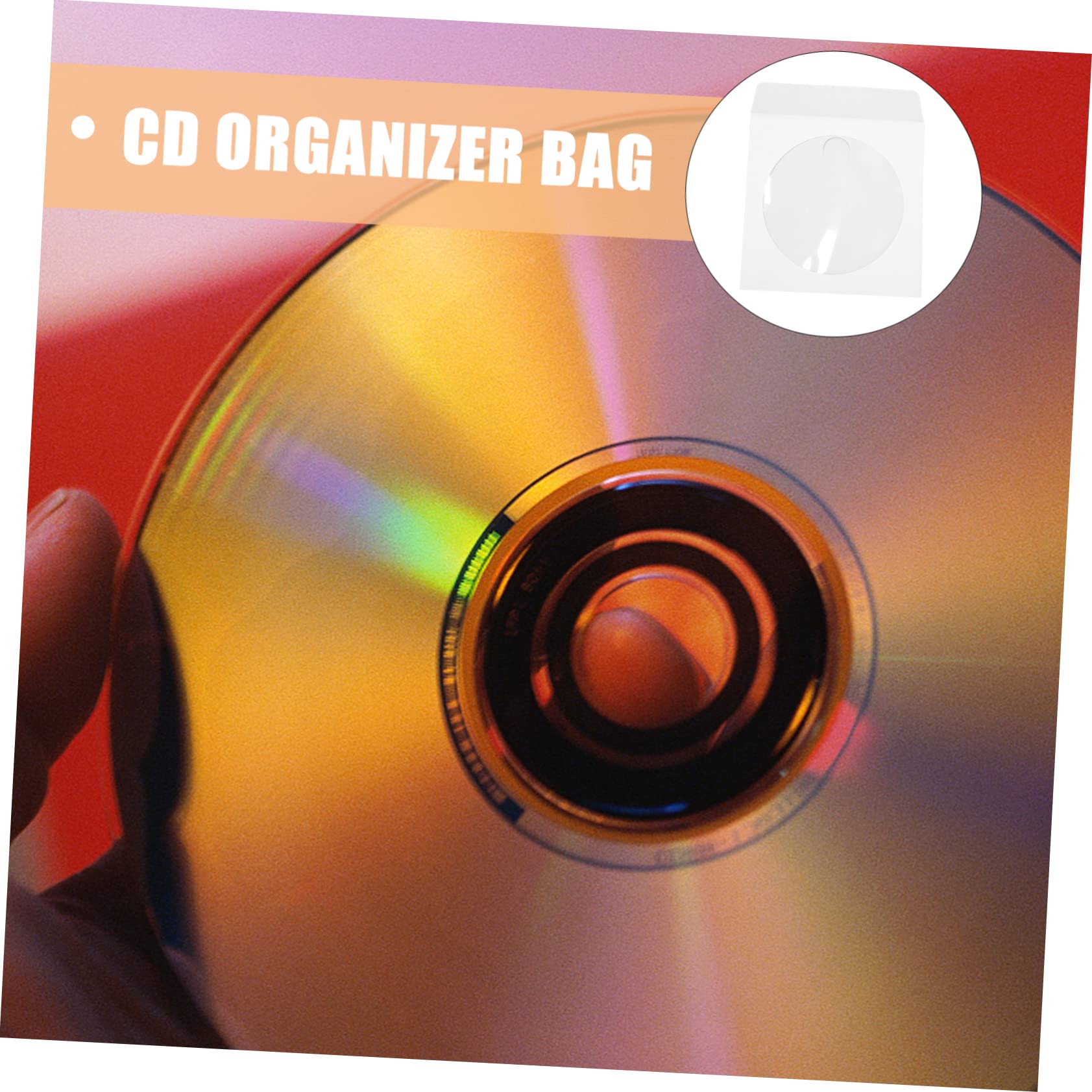100 Pack MERRYHAPY DVD Storage Envelopes - Paper Sleeves & Organizing Cases for Home, Office & School Use - Perfect for DVD Collections, Document Filing & Media Organization