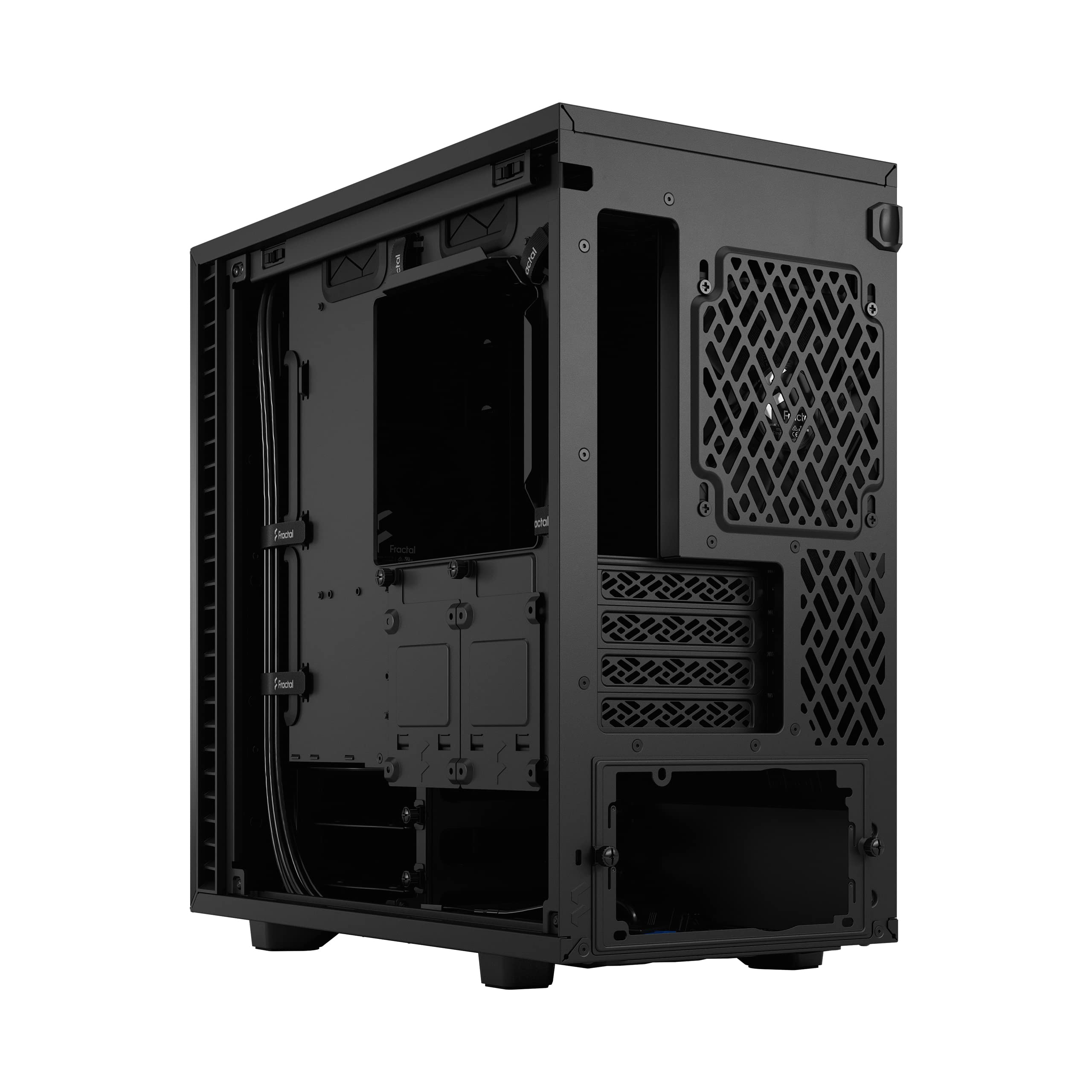 Fractal Design Define 7 Mini Black Micro ATX PC Case - Brushed Aluminum/Steel, Silent Mini Tower Computer Chassis for Home/Office/Gaming Workstation