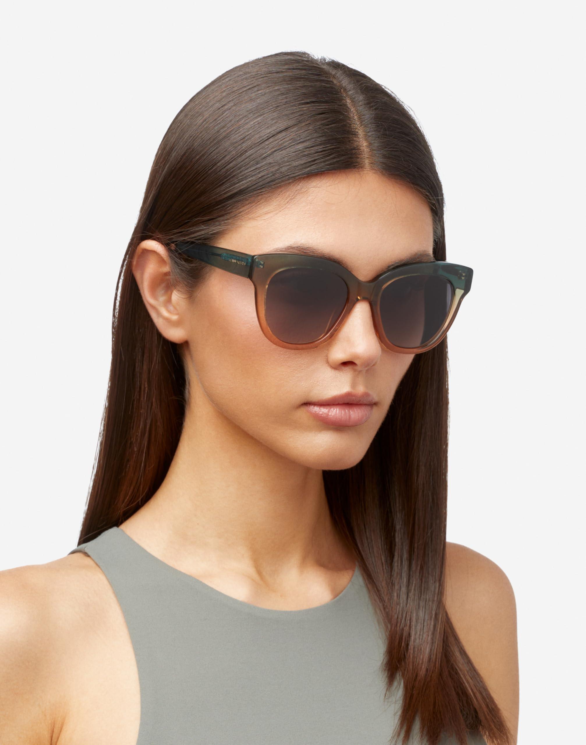 HAWKERS Audrey Women's Sunglasses - Green Champagne Frame UV Protection - Perfect for Beach, Driving & Outdoor Activities