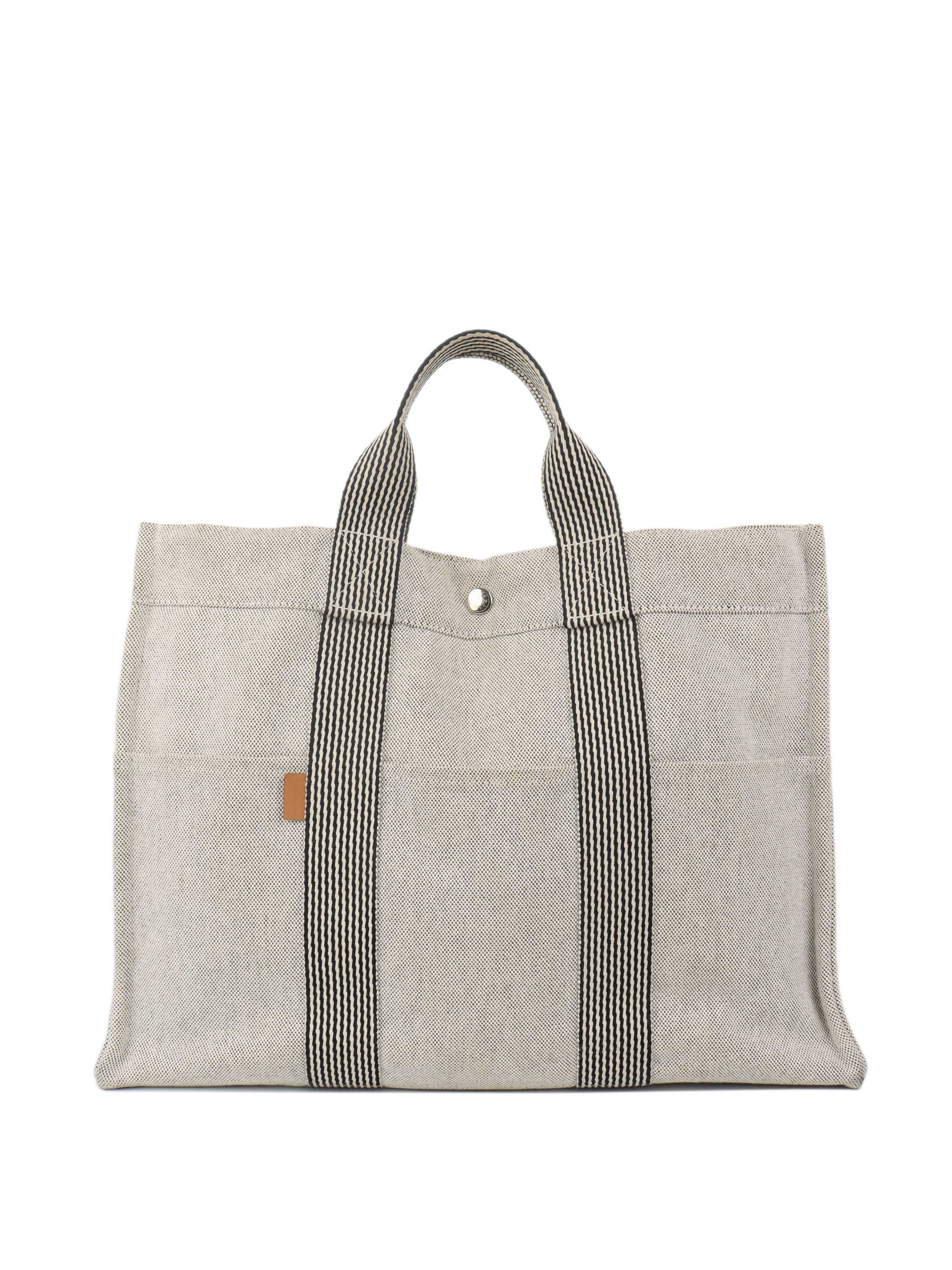 Vintage Hermes Grey Fourre Tout Bag - Authentic Leather Handbag for Women | Perfect for Work, Travel & Everyday Use