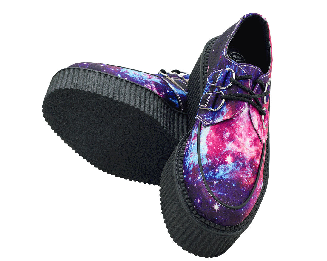 T.U.K GALAXY VIVA MONDO CRPR Platform Boots - Punk Rock Ankle Boots for Women - Vegan Leather Chunky Heel Shoes - Perfect for Concerts, Festivals & Alternative Fashion