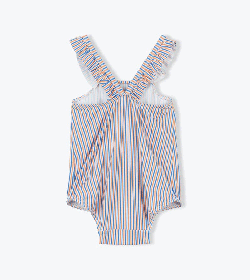 Arsene et les Pipelettes Striped Baby Swimwear - UV Protection One-Piece Bathing Suit for Infants & Toddlers - Perfect for Pool, Beach & Summer Water Play