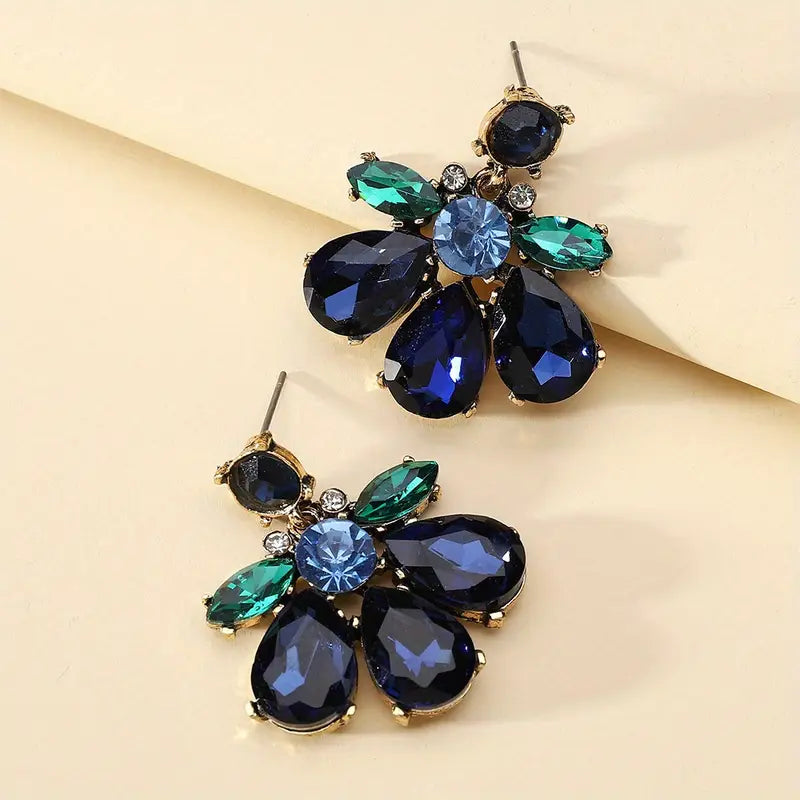 Gildie Spring Blossoms Earrings for Women - Floral Dangle Earrings with Pearls - Perfect for Weddings, Parties & Everyday Wear