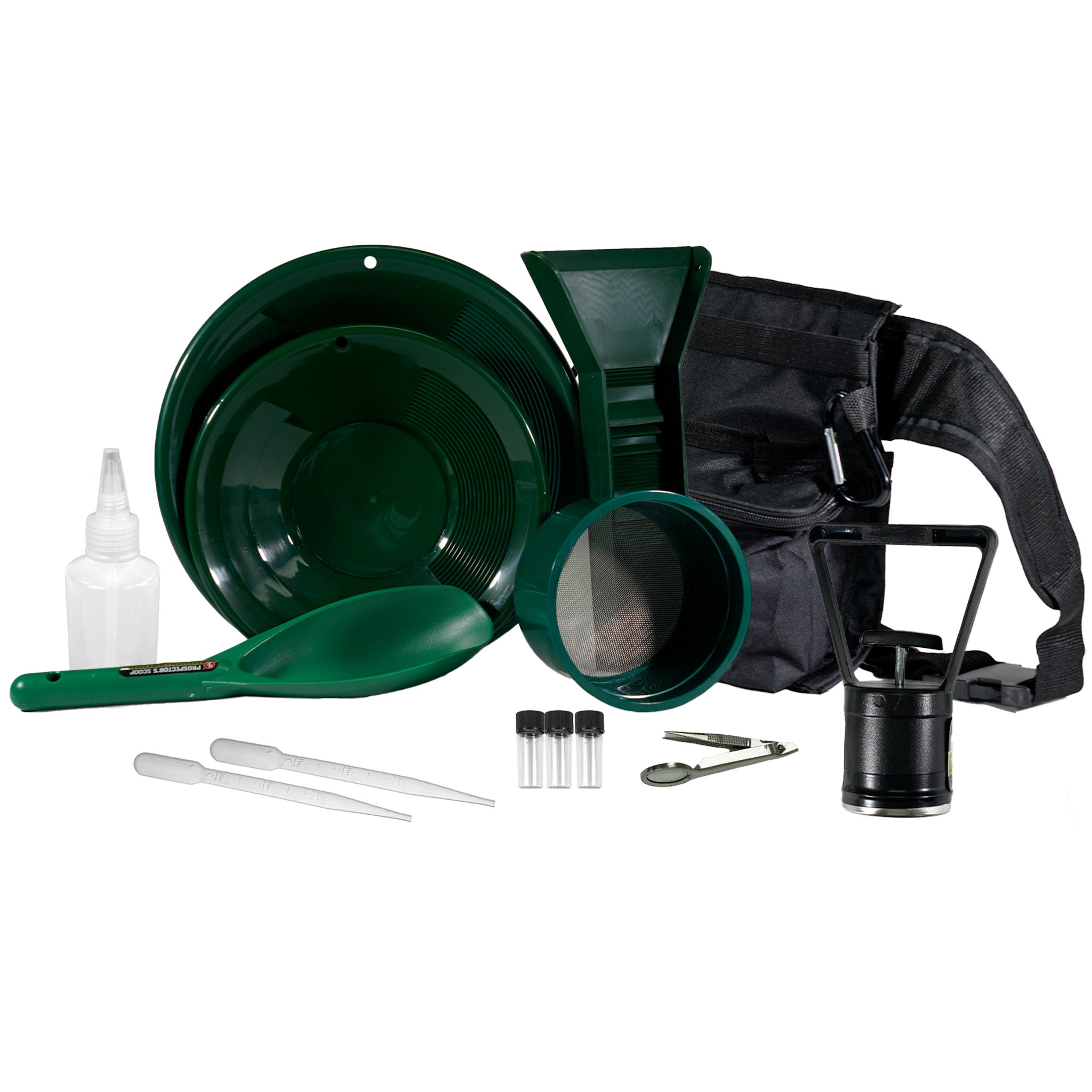 TerraX 14 Piece Gold Prospecting Kit with Portable Sluice Box - Complete Gold Mining Equipment for Beginners & Professionals - Perfect for Outdoor Adventures, River Panning & Treasure Hunting