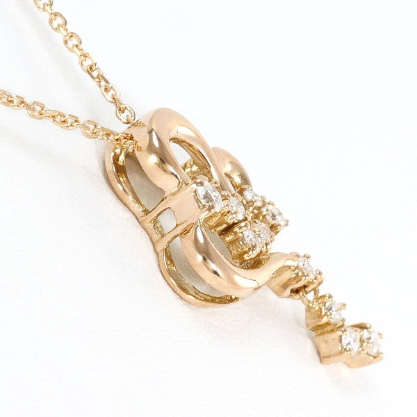 18K Pink Gold Diamond Necklace for Women - Elegant Pendant Jewelry Gift for Anniversary, Wedding & Special Occasions