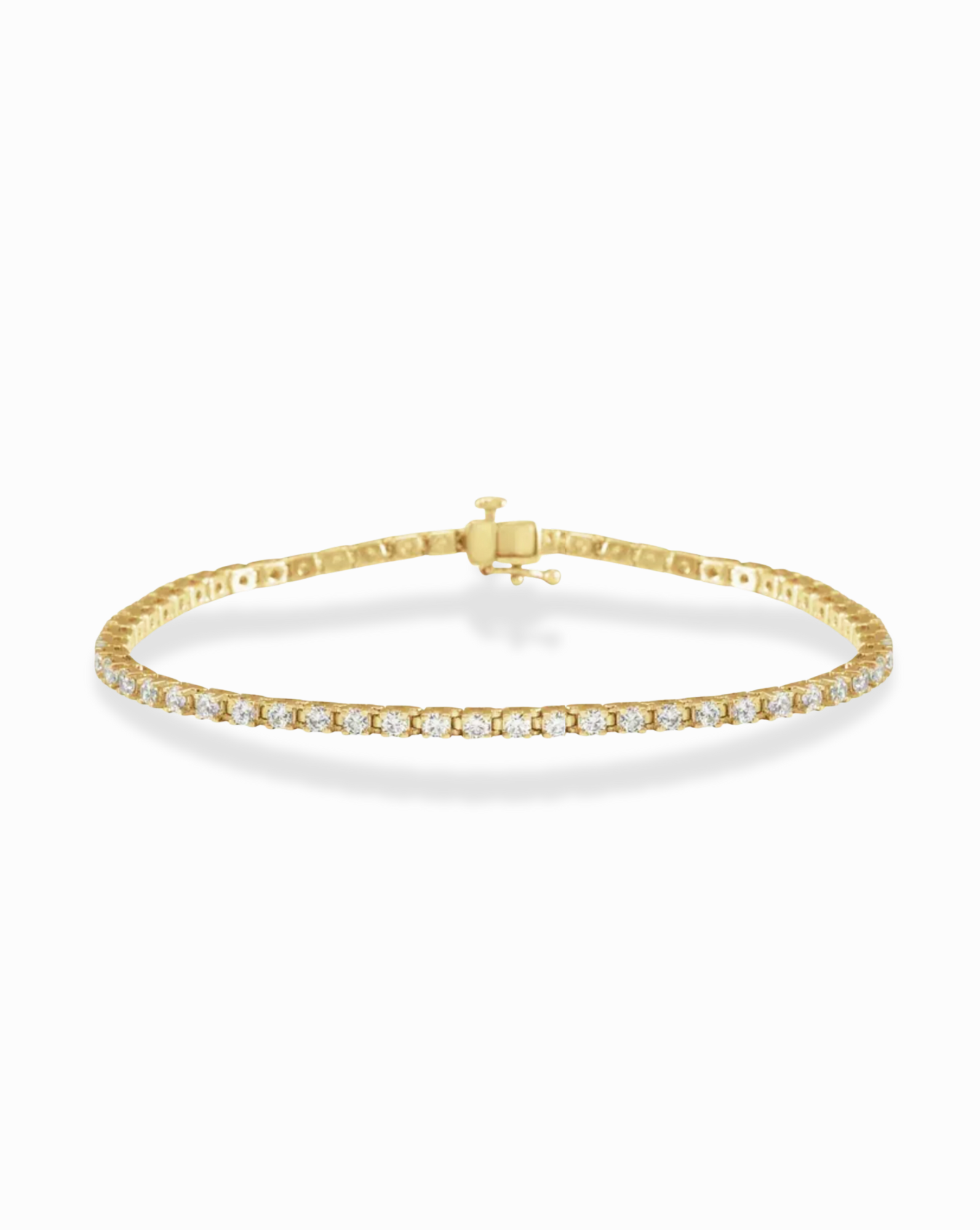 14K Lab Grown Diamond Tennis Bracelet for Women - Dainty Gold/Silver Bracelet with Sparkling Diamonds - Perfect for Weddings, Anniversaries & Special Occasions