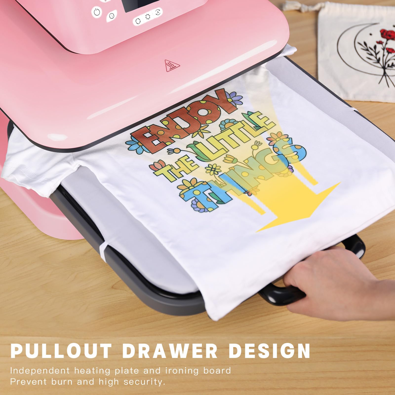 HTVRONT 15x15 Auto Heat Press Machine for T-Shirts - Intelligent Auto Release, Fast Heating & Auto-Off - Smart Heat Press for HTV, Sublimation & Heat Transfer Projects - Perfect for DIY Crafts, Custom Apparel & Small Business Printing