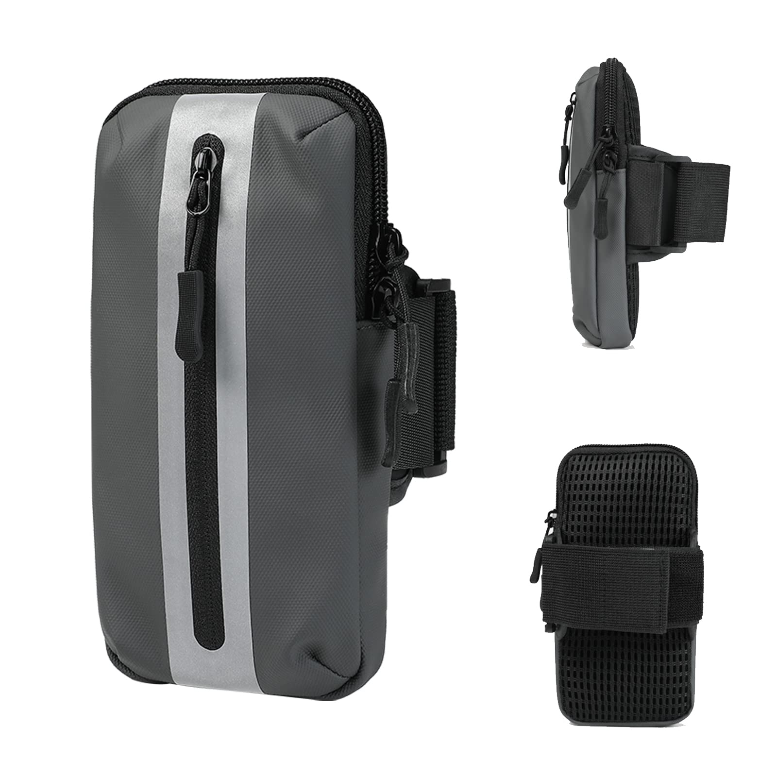 Running Armband for iPhone - Secure Phone Holder for Exercise & Walking (Grey) - Perfect for Jogging & Gym Workouts