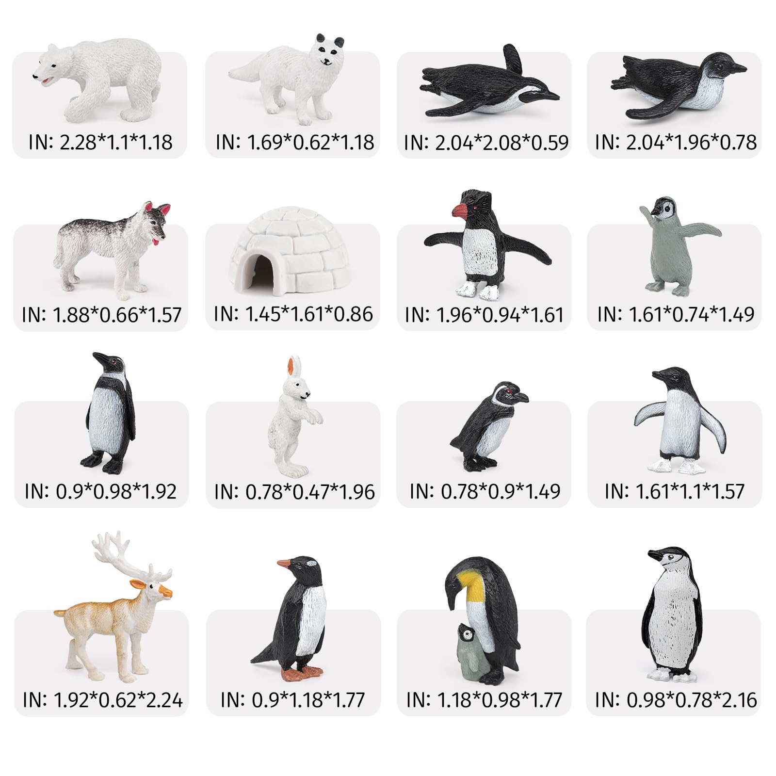 GAICOM 31PCS Polar Animal Figure Toys Set - Penguins, Whales & Polar Bears Models for Kids | Educational Arctic Animal Collection, Desktop Decor & Party Favors for Boys & Girls | Perfect for Classroom Learning, Birthday Gifts & Winter Themed Playtime