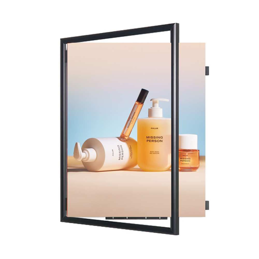 22x26 Poster SwingFrame - Wide Face Metal Picture Frame with Swing Open Design for Fast Graphic Changes - Perfect for Art Displays, Home Decor, and Office Presentations