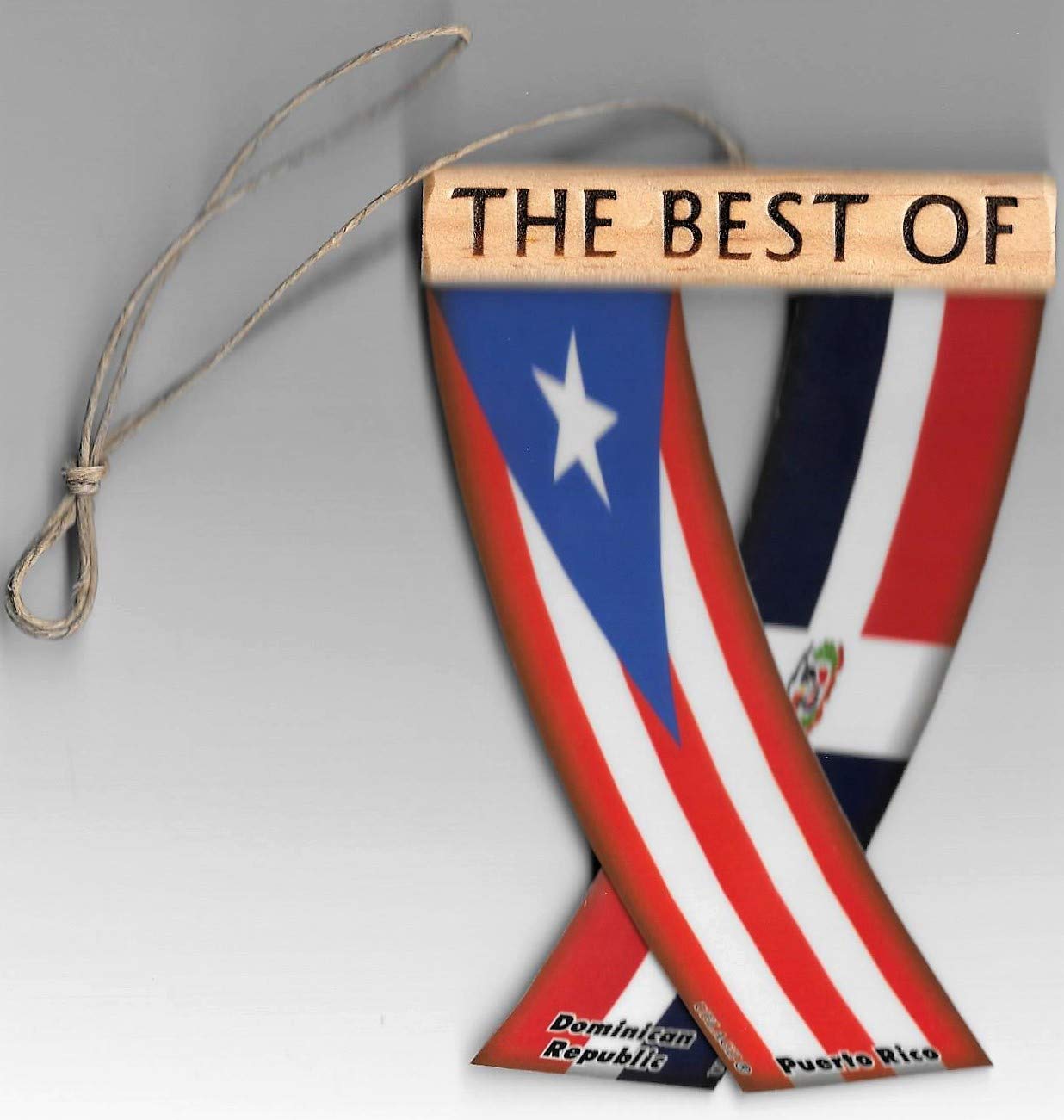 Puerto Rico and Dominican Republic Car Hanging Flags - Boricua Dominicano Caribbean Mini Banner for Rearview Mirror - Unity Flagz™ - Perfect for Car Decor, Cultural Pride & Travel Accessories