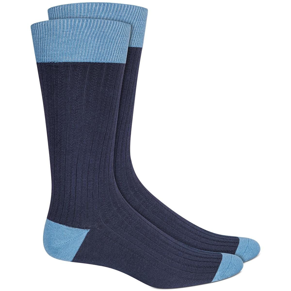 Alfani Men's Knit Colorblock Dress Socks - Comfortable & Stylish Casual & Formal Socks for Work, Office & Special Occasions